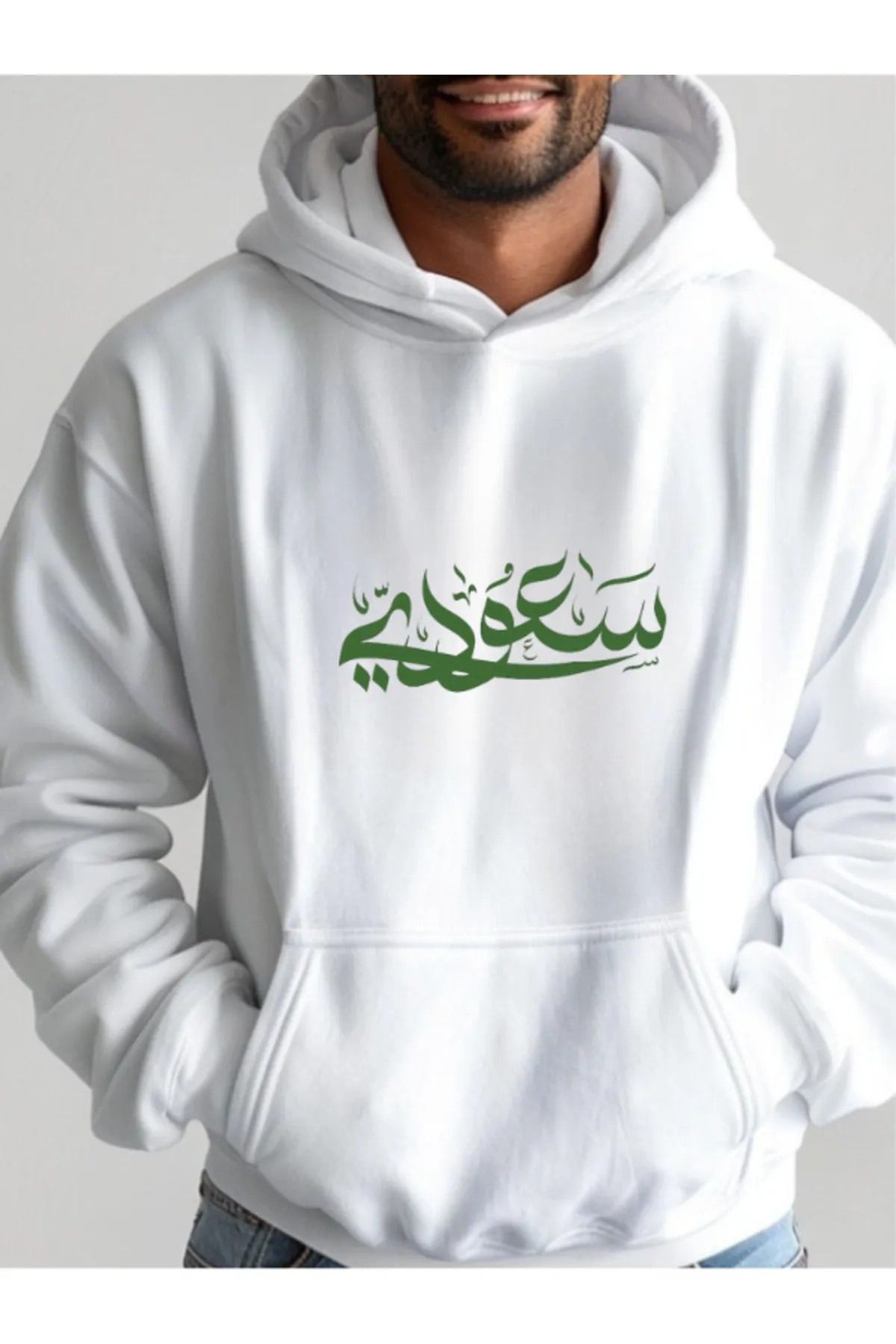 EFFRENATU Baskılı suodi Kapüşonlu Hoodie Kışlık Sweatshirt Oversize Kalın 3 iplik