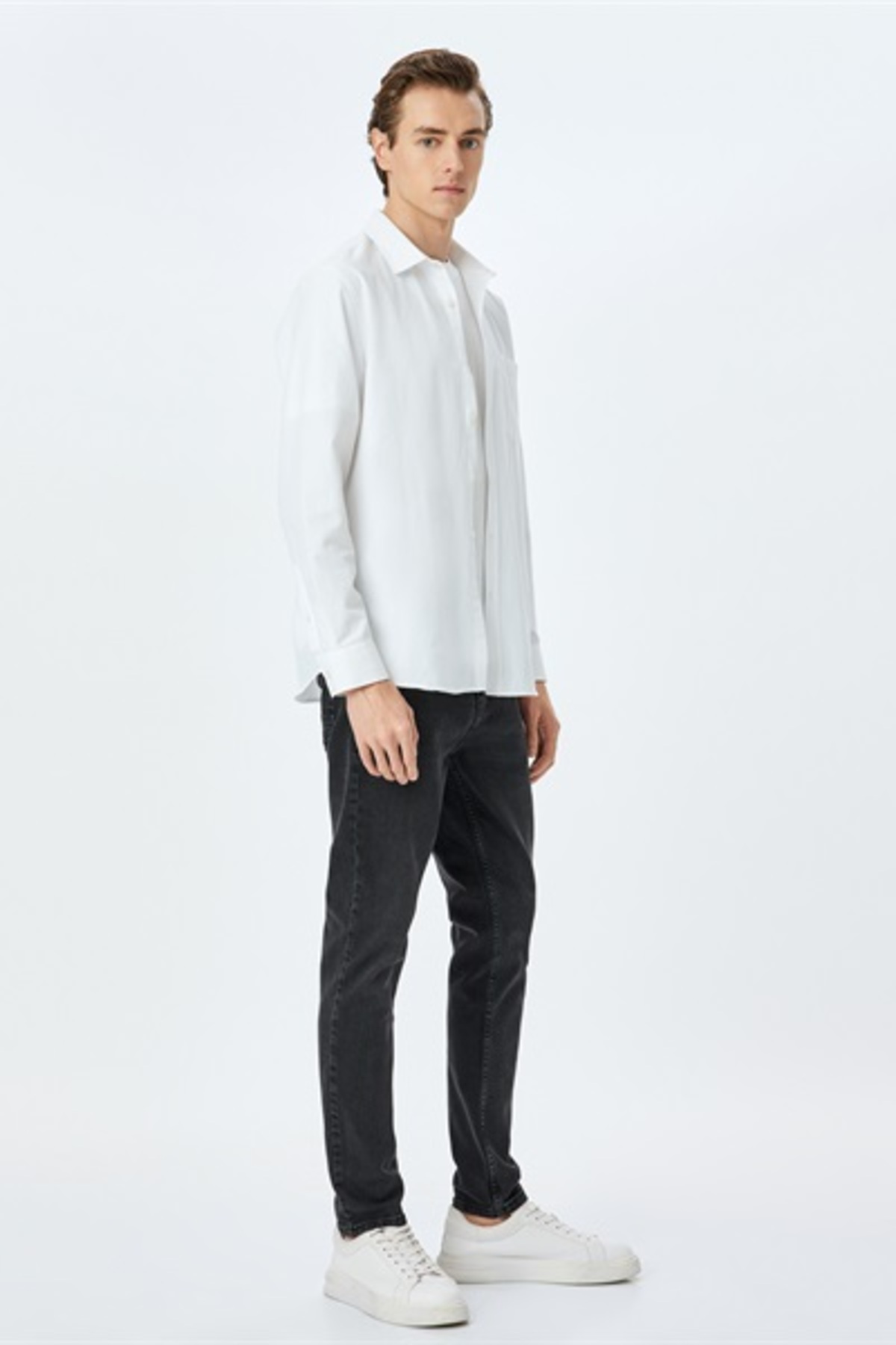 کوتون شلوار جین مردانه MICHEAL مدل Skinny Anthracite 5SAM40054ID