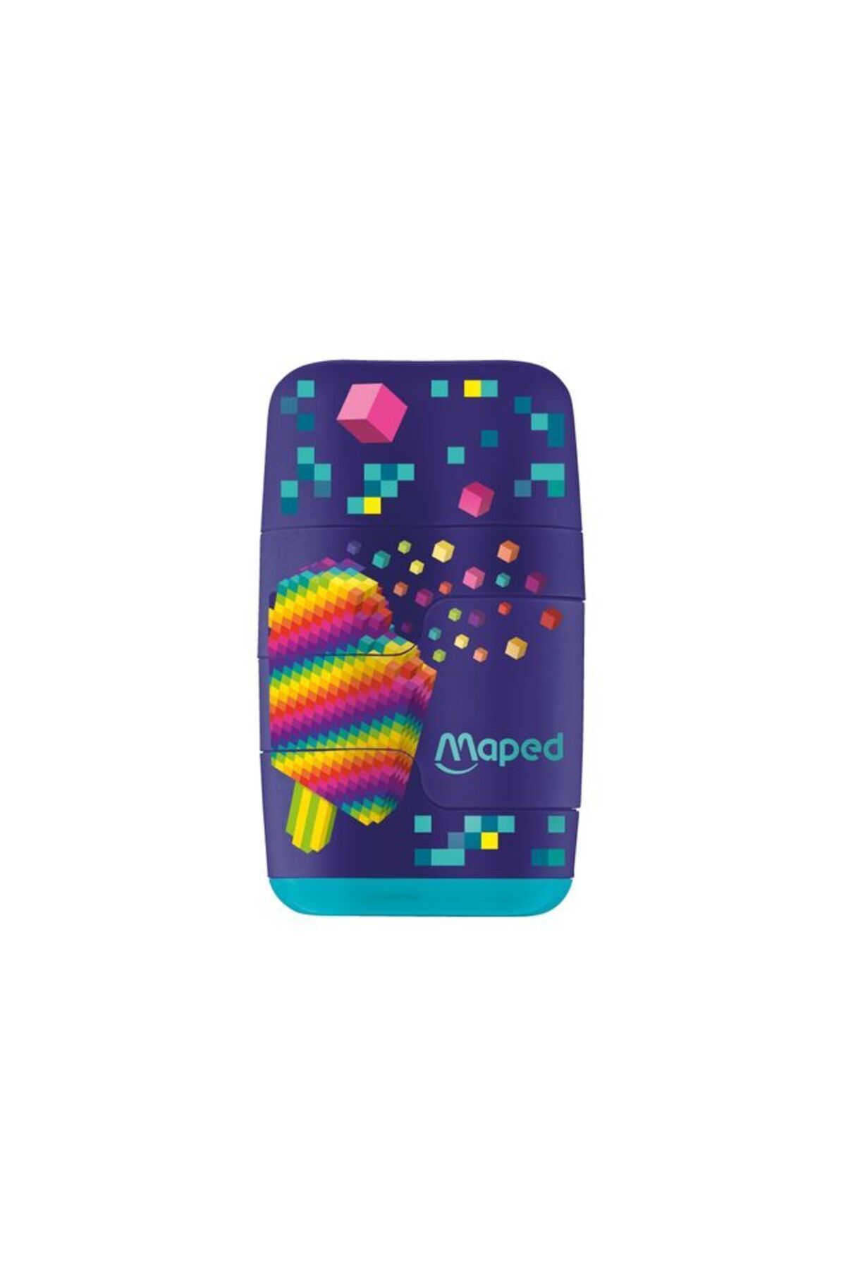 Maped Kalemtıraş Çift Delikli Silgili Connect Pixel Party 049223 (20 Li Paket)