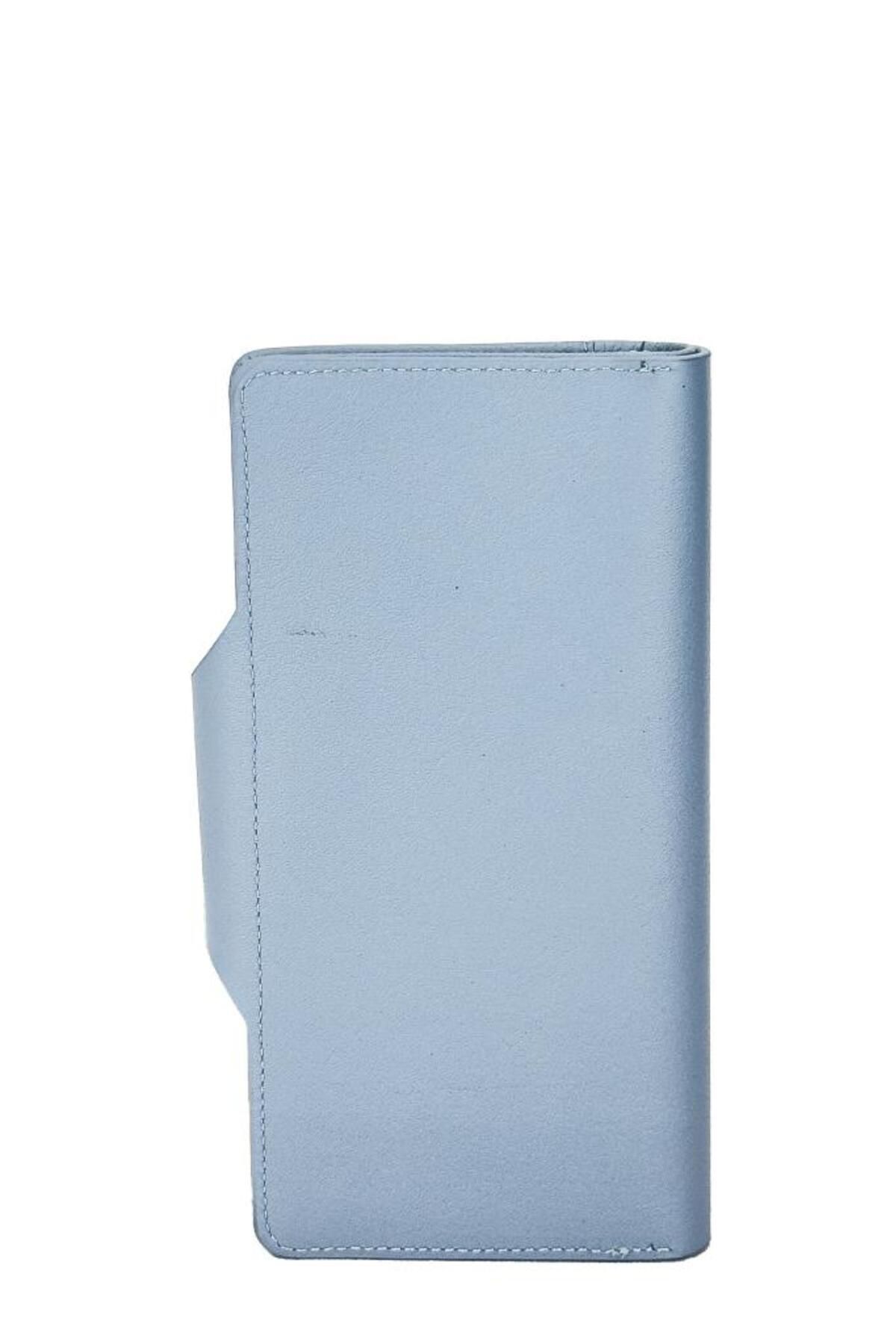 Grande-Unisex Genuine Leather Wallet - Ice Blue, Model 2644 2