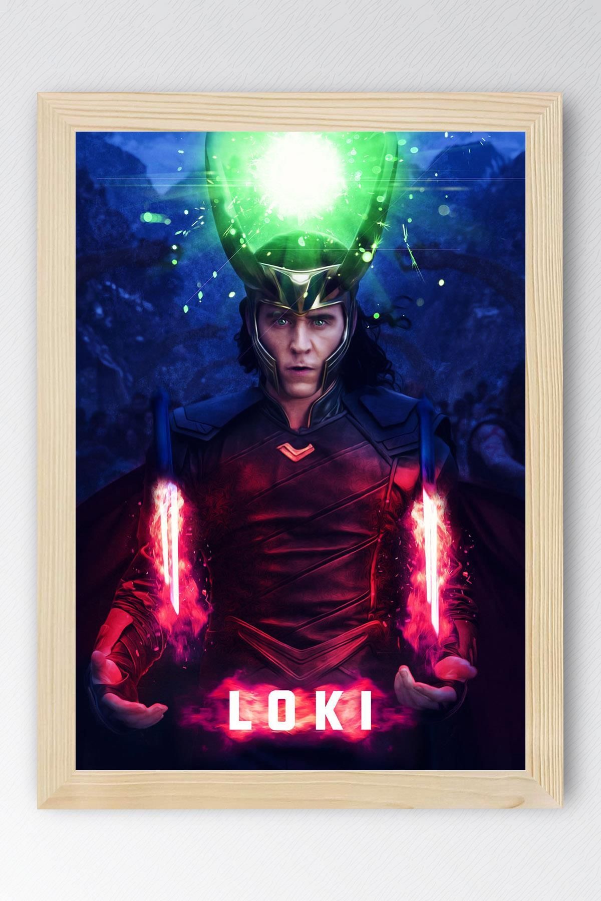 Saturn Loki Çerçeveli Tablo - Marvel Dizi Posteri Tablo