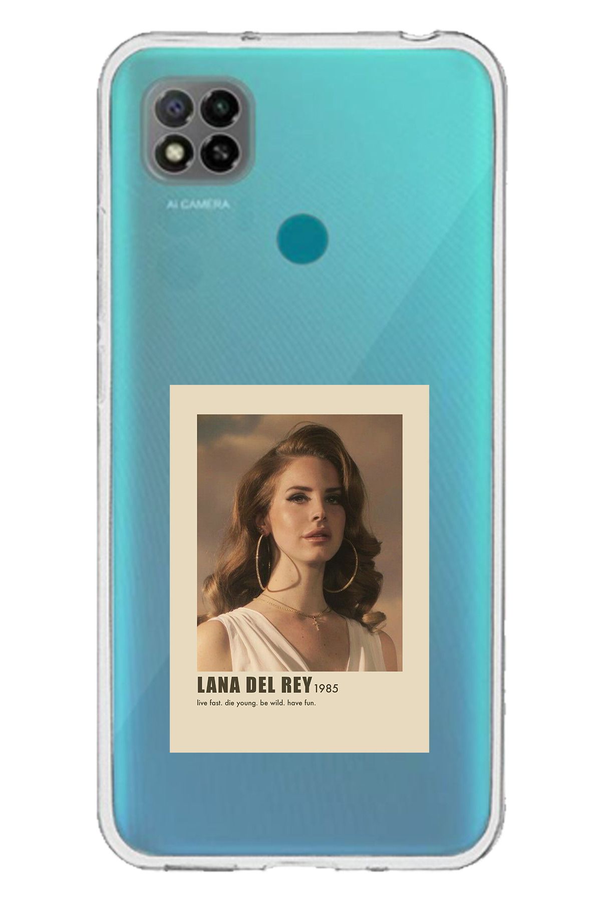 TechTree Redmi 9C / 10A Uyumlu Lana Del Rey Tasarımlı Şeffaf Silikon Kılıf