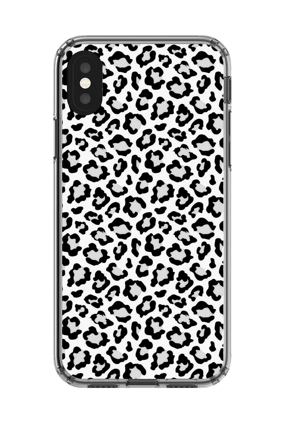 Dali Design iPhone XS Uyumlu Şeffaf Kılıf Leopar Tasarımlı 2