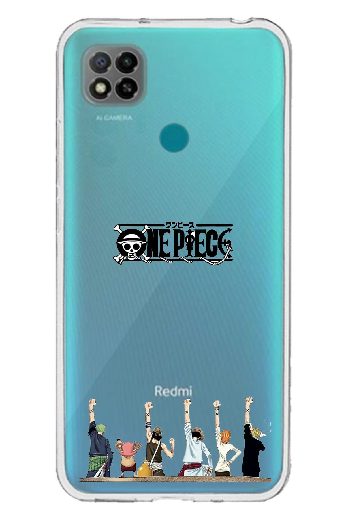 TechTree Redmi 9C / 10A Uyumlu One Piece Minimalist Tasarımlı Şeffaf Silikon Kılıf