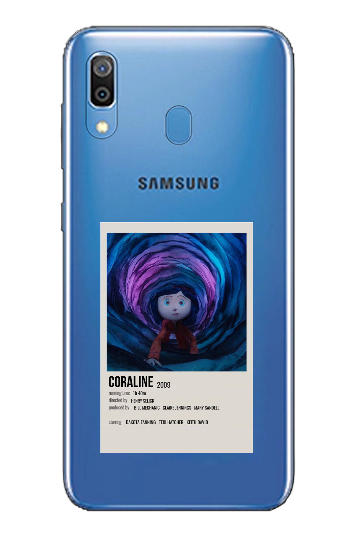 TechTree SAMSUNG Galaxy A20 / A30 Uyumlu Coraline - Koralin ve Gizli Dünya Tasarımlı Şeffaf Silikon Kılıf