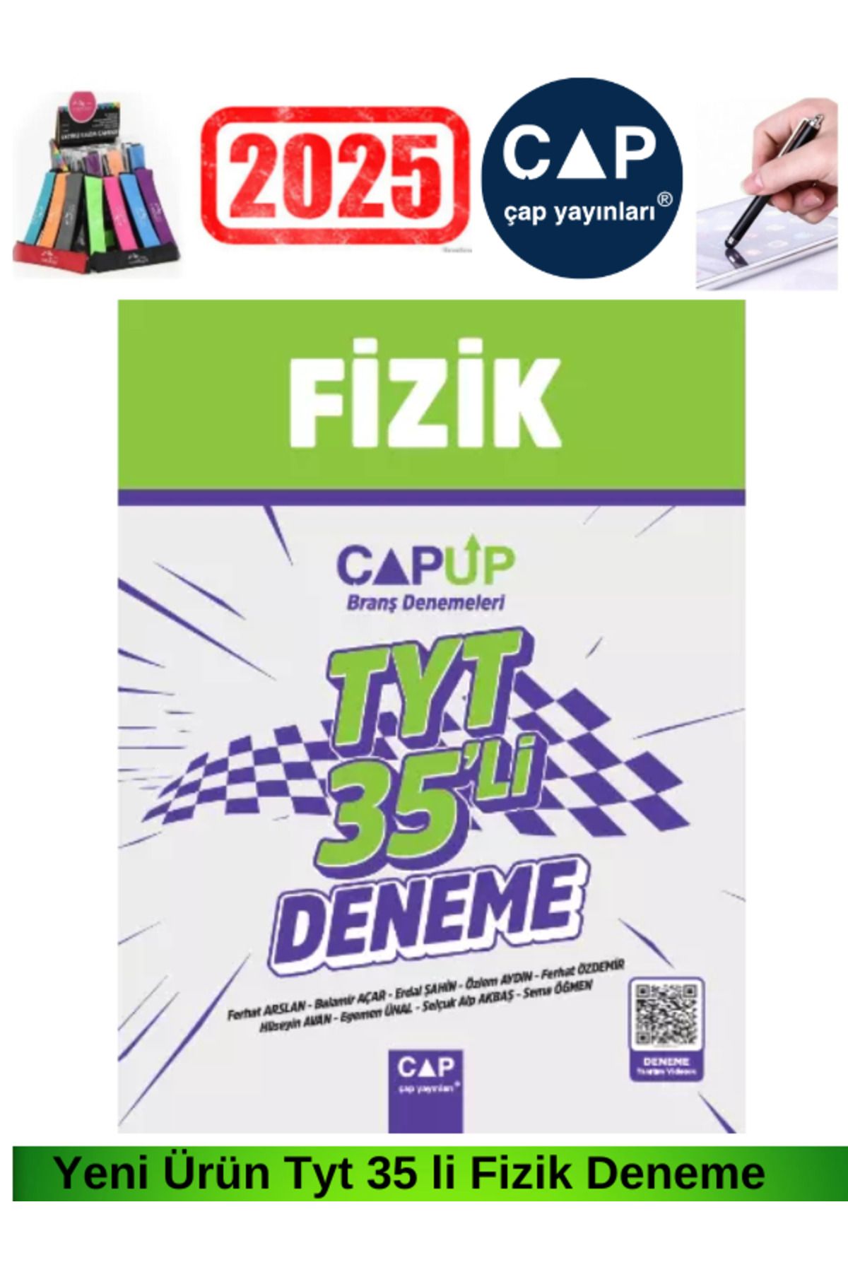 Çap Yayınları Çap Up 2025 Tyt Fizik 35 li  Branş Denemesi+Android Kalem+Lastikli Kalemlik