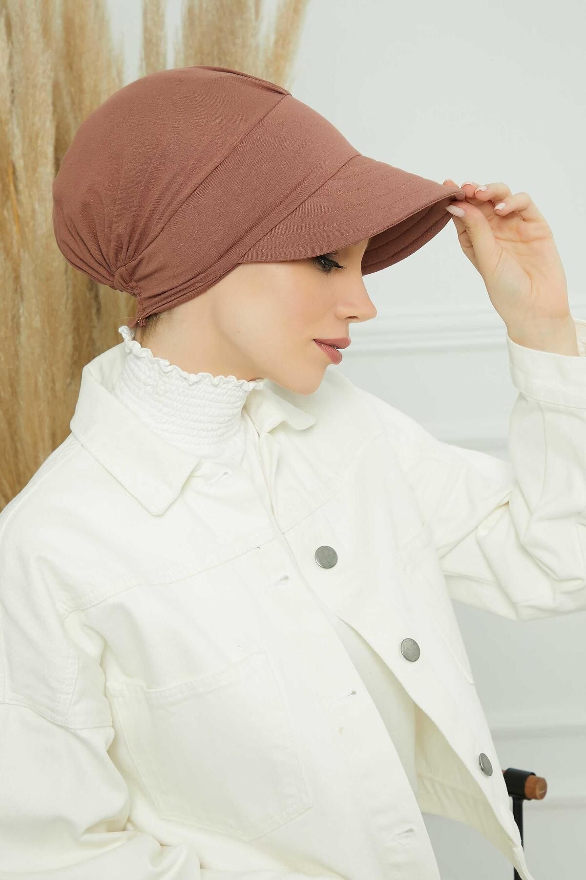 Aisha's Design-Flower Accessory Hat with Visor, B-72 6