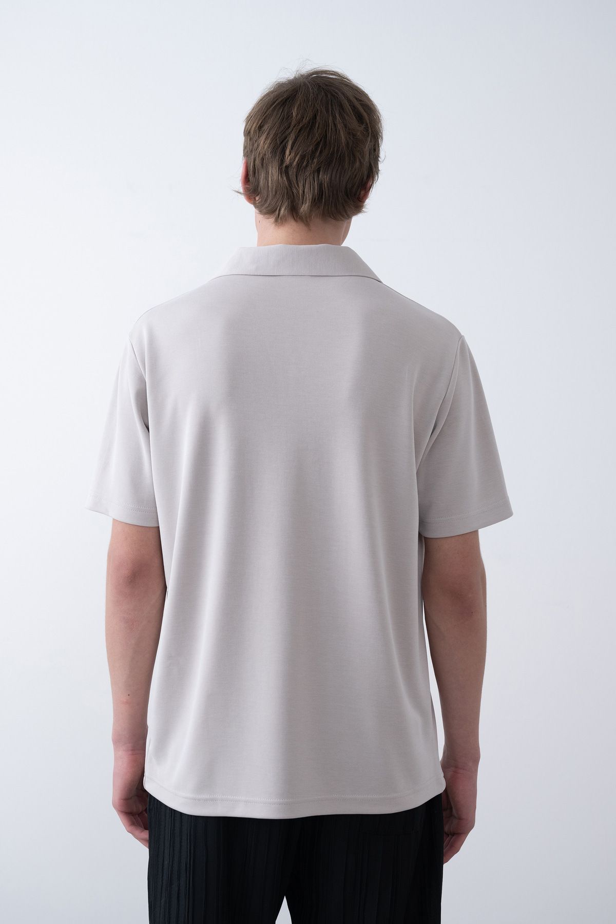 İLKCET MODA-Tricou oversize pentru bărbați cu decolteu în V 4