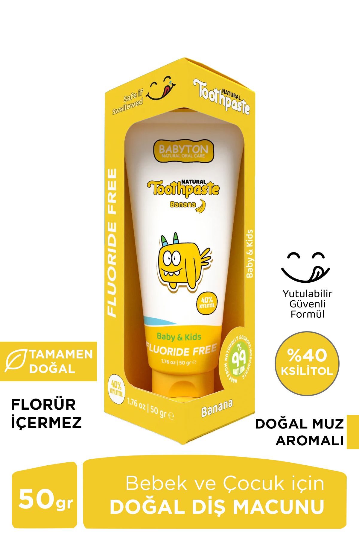 BABYTON Doğal Muz Aromalı Diş Macunu