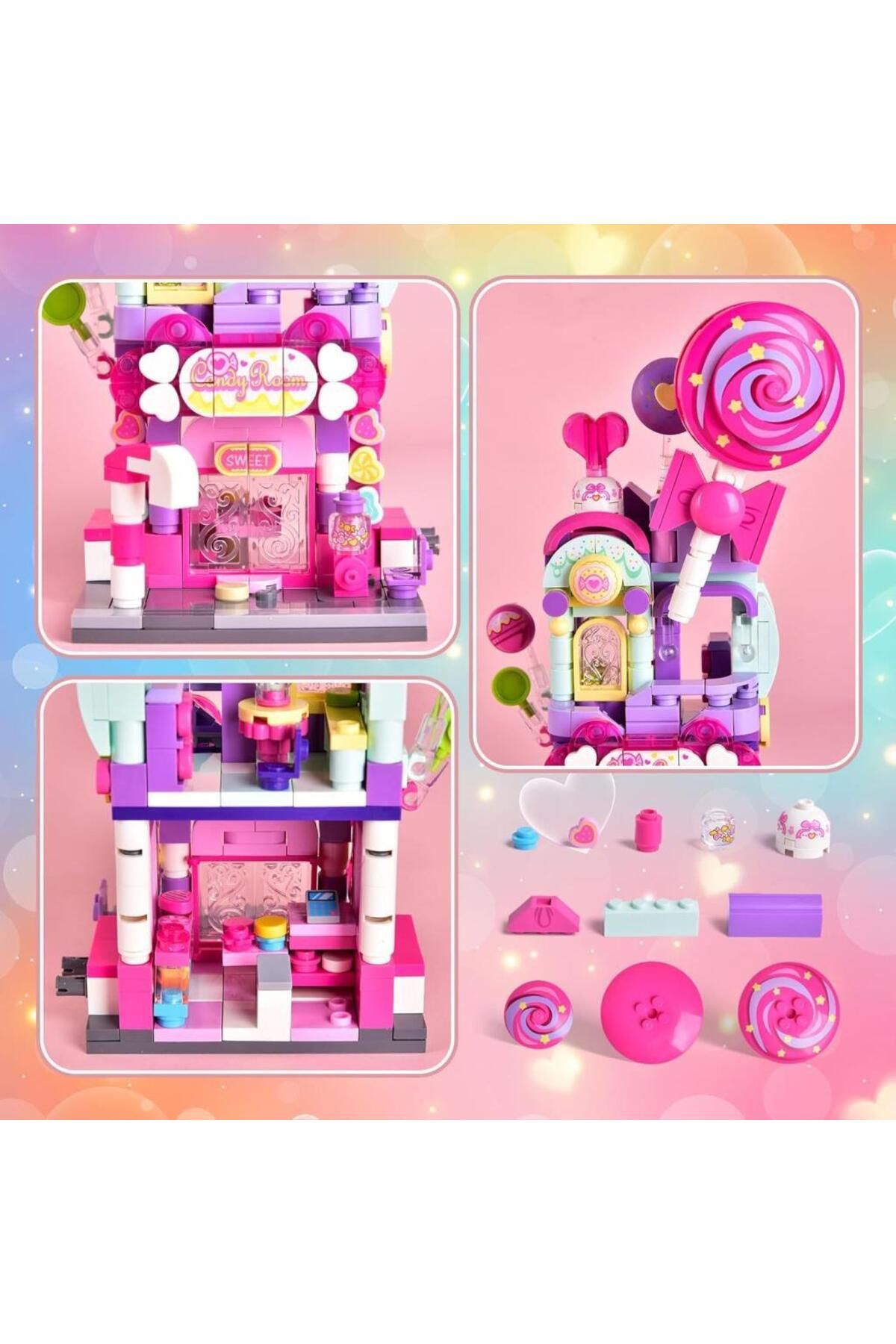 keeppley-City Corner K28012 - Sky Candy Shopre Sky Candy Shop Building Blocks Toy Set 4