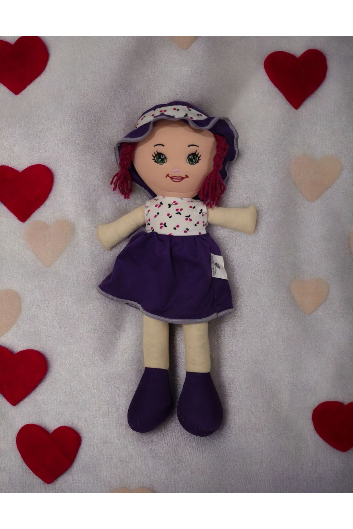 Toys Avm 50 Cm Mor Elbiseli Bez Bebek Oyuncak Bebek