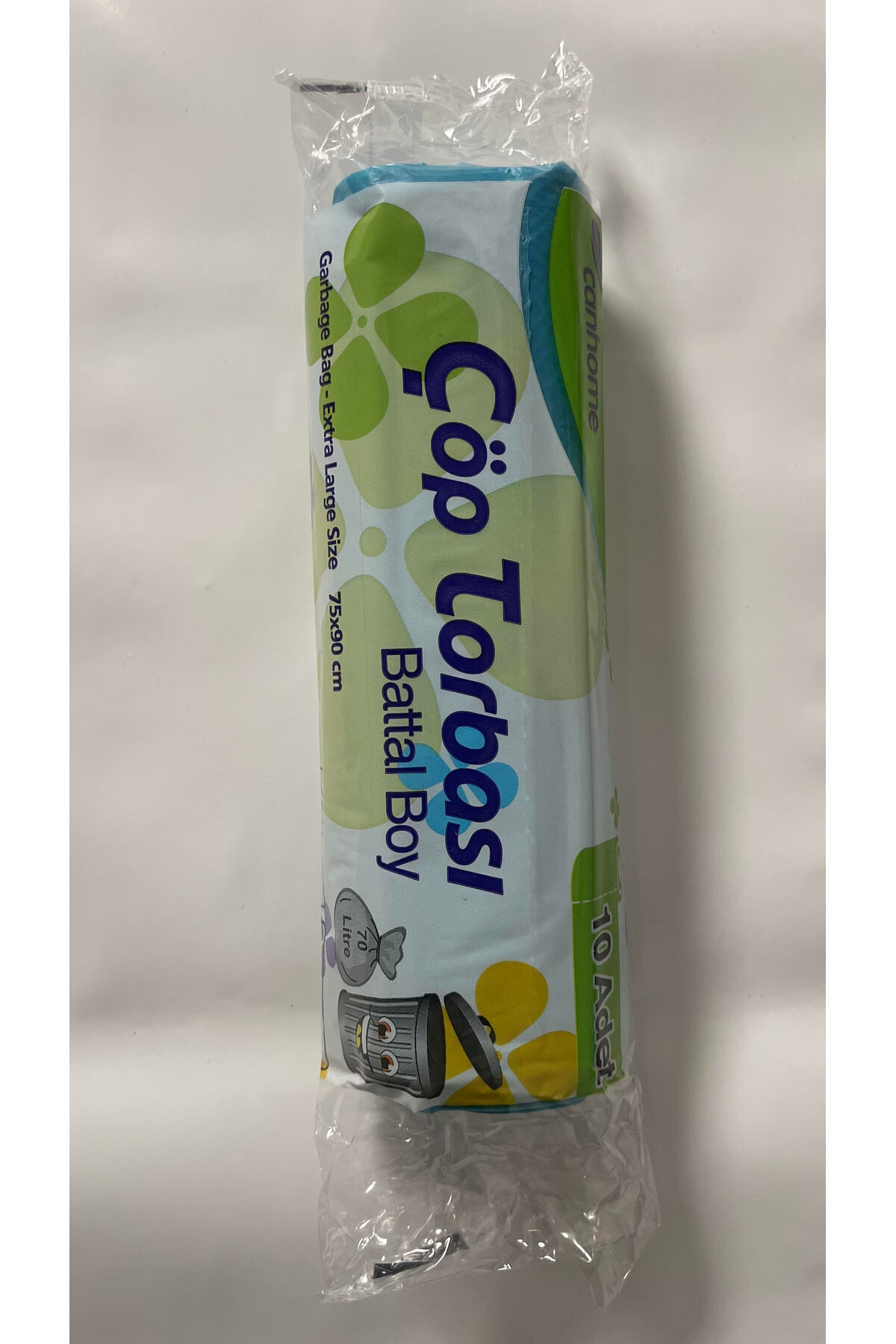 Cyberderm Battal Boy Çöp Torbası Ev Ofis Dış Alan 75x90 Cm 1 Rulo 10 Adet