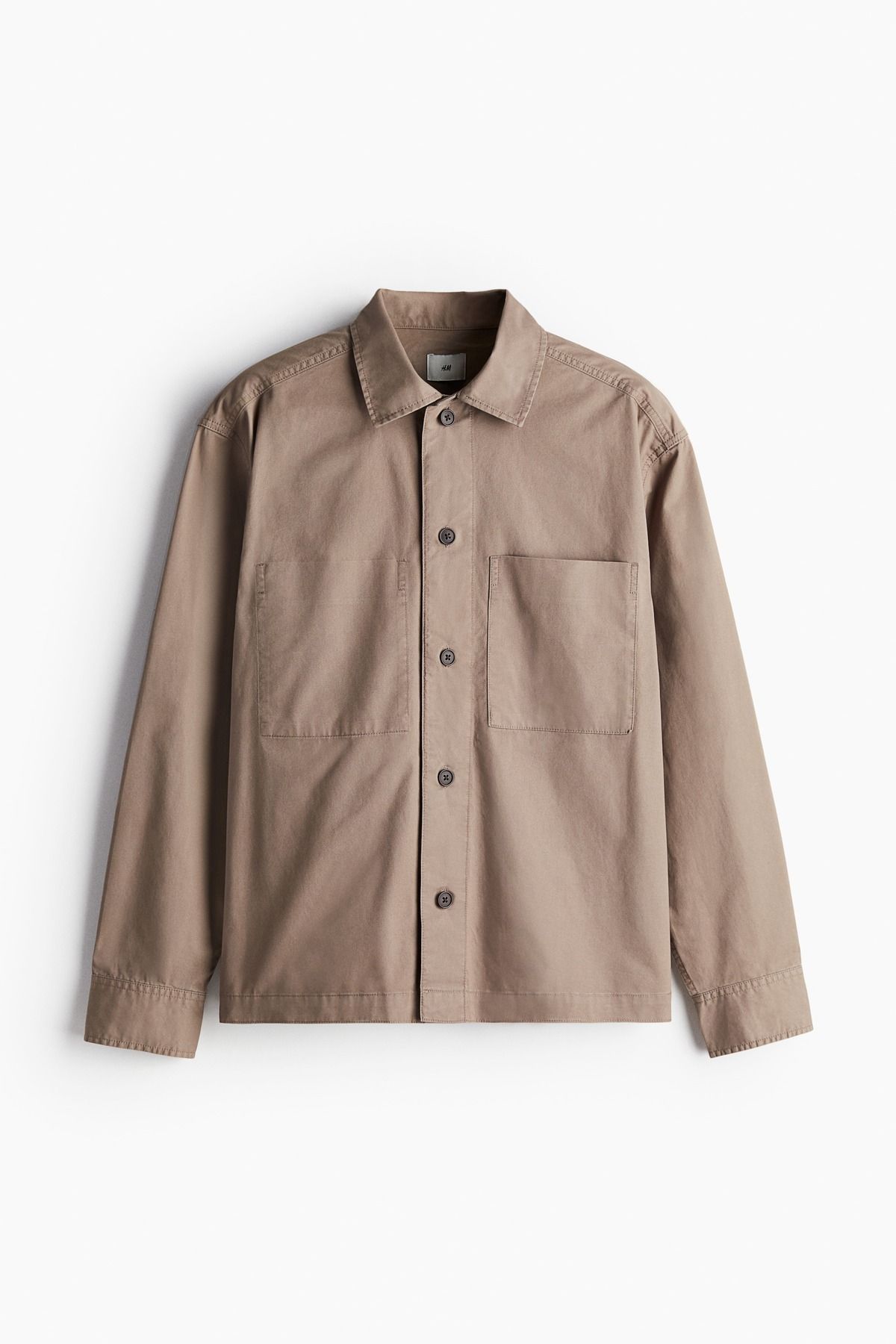 H&M Regular Fit Gabardin Overshirt Gömlek