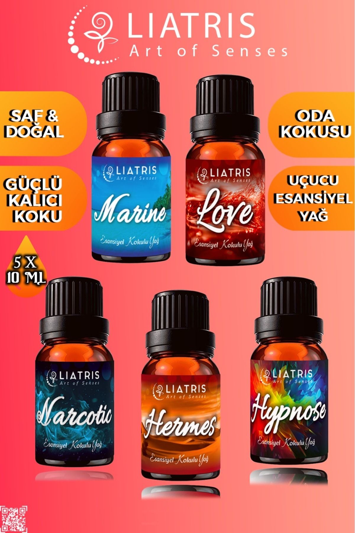 liatris HYPNOSE-MARINE-NARCOTIC-HERMES-BACCARAT esansiyel uçucu yağ 5*10 ml