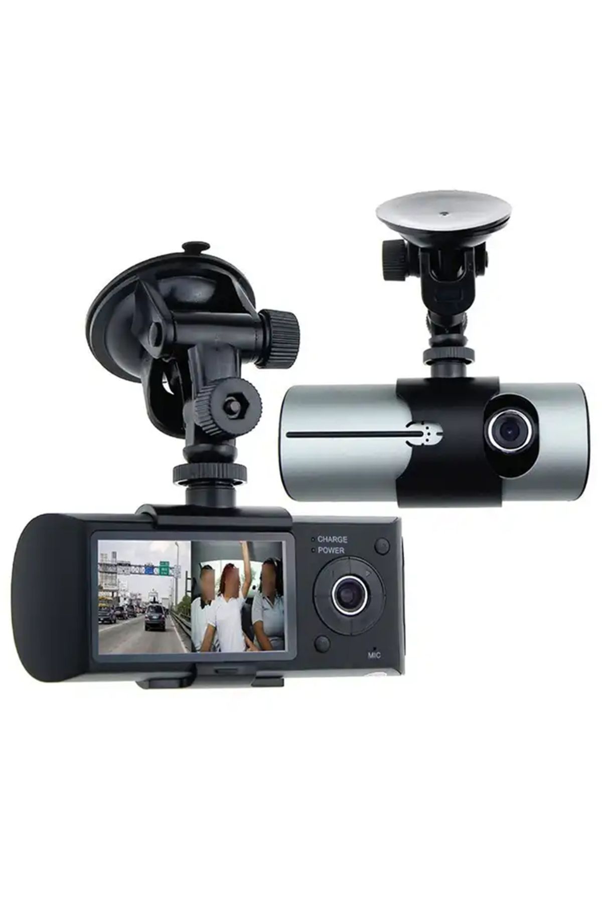 Powermaster R300 GPS KAYIT DESTEKLİ ÇİFT KAMERALI ARAÇ İÇİ DVR KAMERA SET (128 GB KART DESTEKLİ)