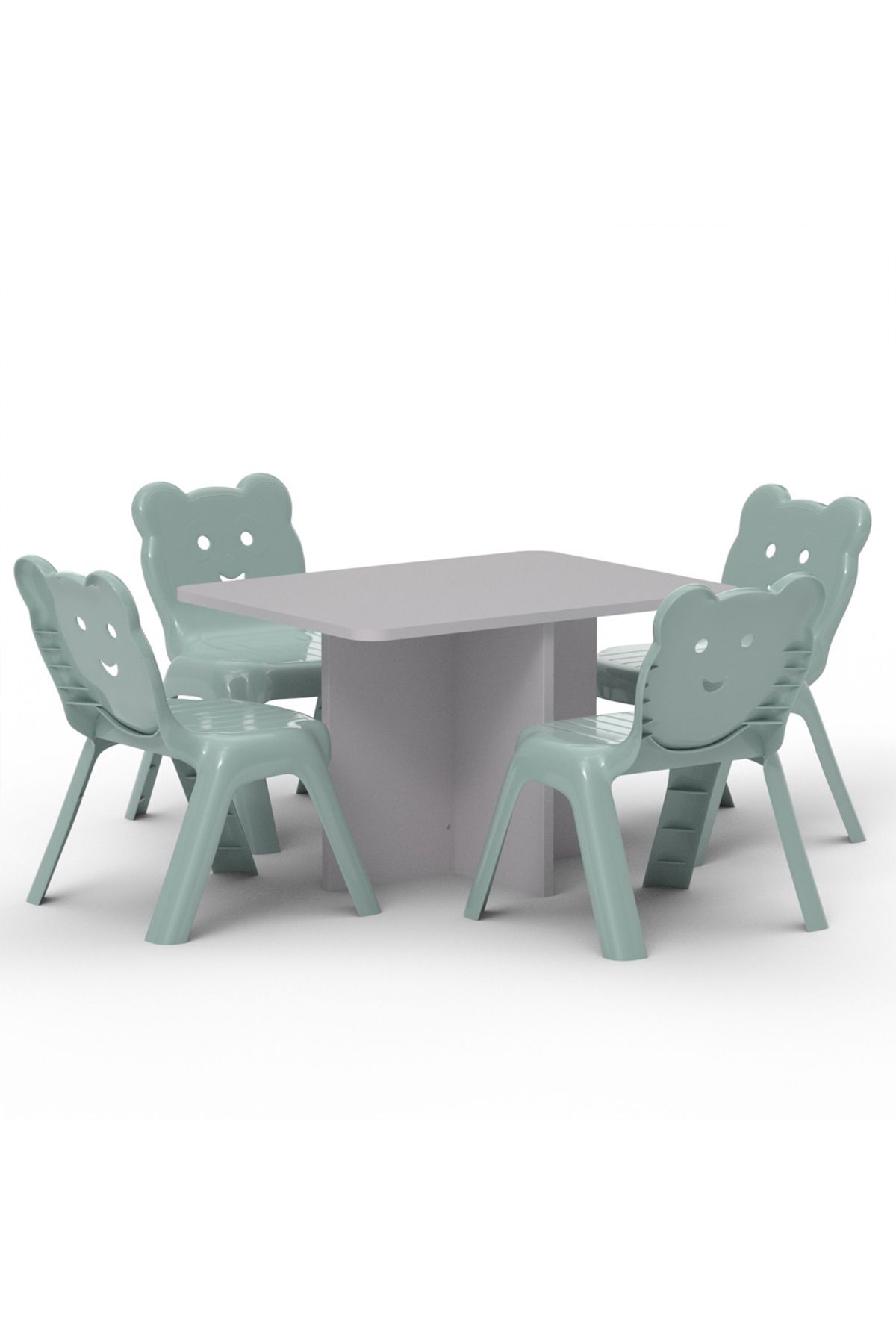 Mahmayi-CH01 Ergonomic Child Desk 80x50 Low height With Round Edges Light Grey Single Table 80x50cms) 4