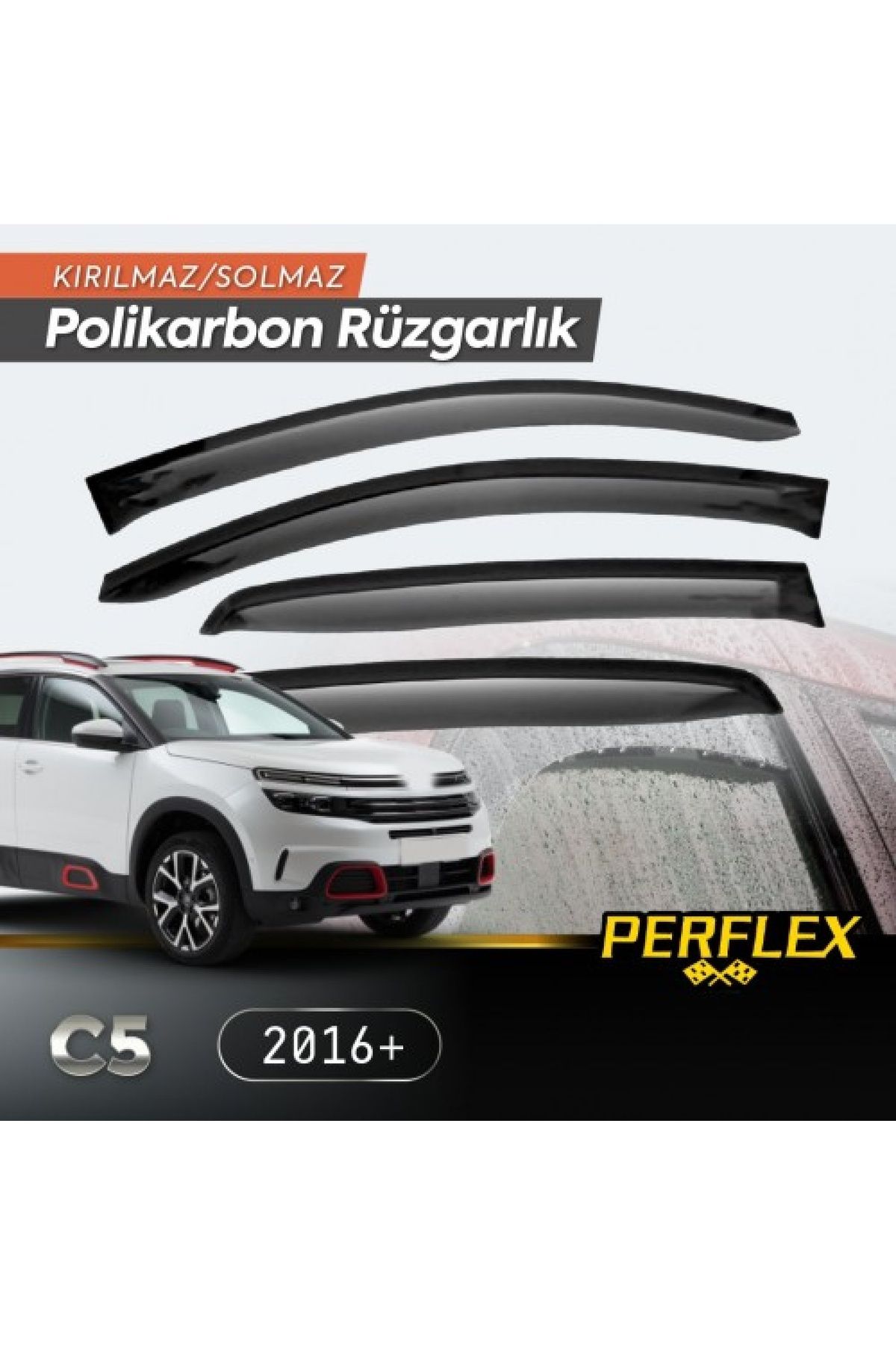 EGATOPTAN Citroen C5 Aircross 2016 + Cam Rüzgarlığı V2 Düz