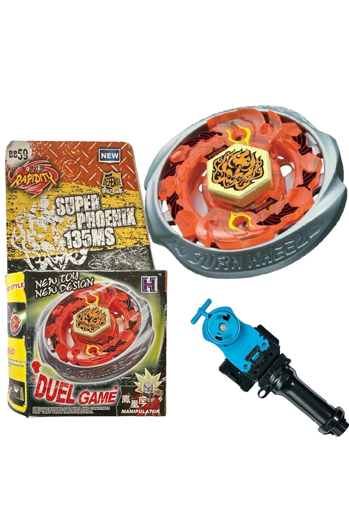 RAPIDITY BB59 BEYBLADE METAL FUSION Burn Fireblaze Phoenix TOPAÇ HEDİYE OYUNCAK