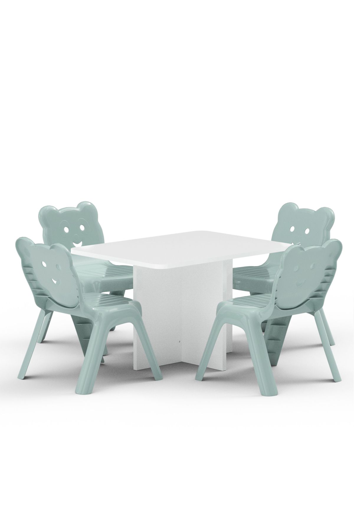 Mahmayi-CH01 Ergonomic Child Desk 80x60x50 Low height With Round Edges White Single Table 80x50cms) 4