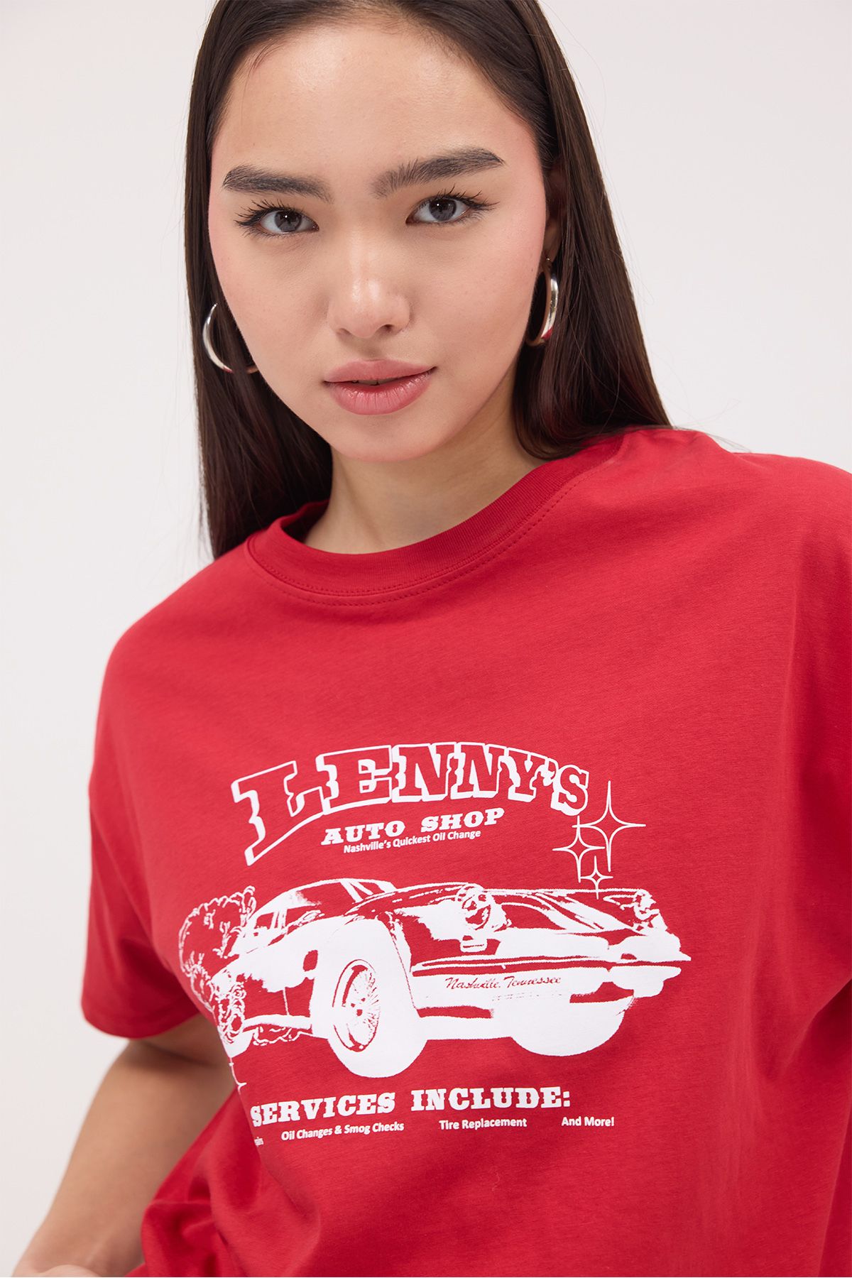 Addax-Car Printed Crew Neck T-Shirt - P10400 3