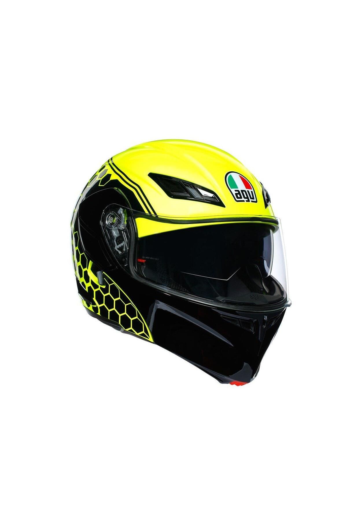 AGV /COMPACT ST MLT PLK DETROIT YELLW FLUO BLK