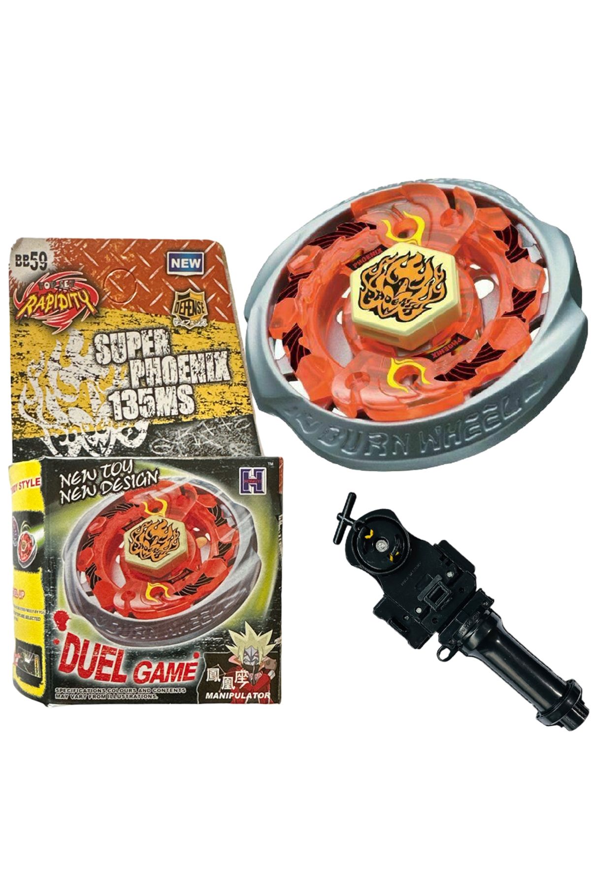 RAPIDITY BB59 BEYBLADE METAL FUSION Burn Fireblaze Phoenix TOPAÇ HEDİYE OYUNCAK