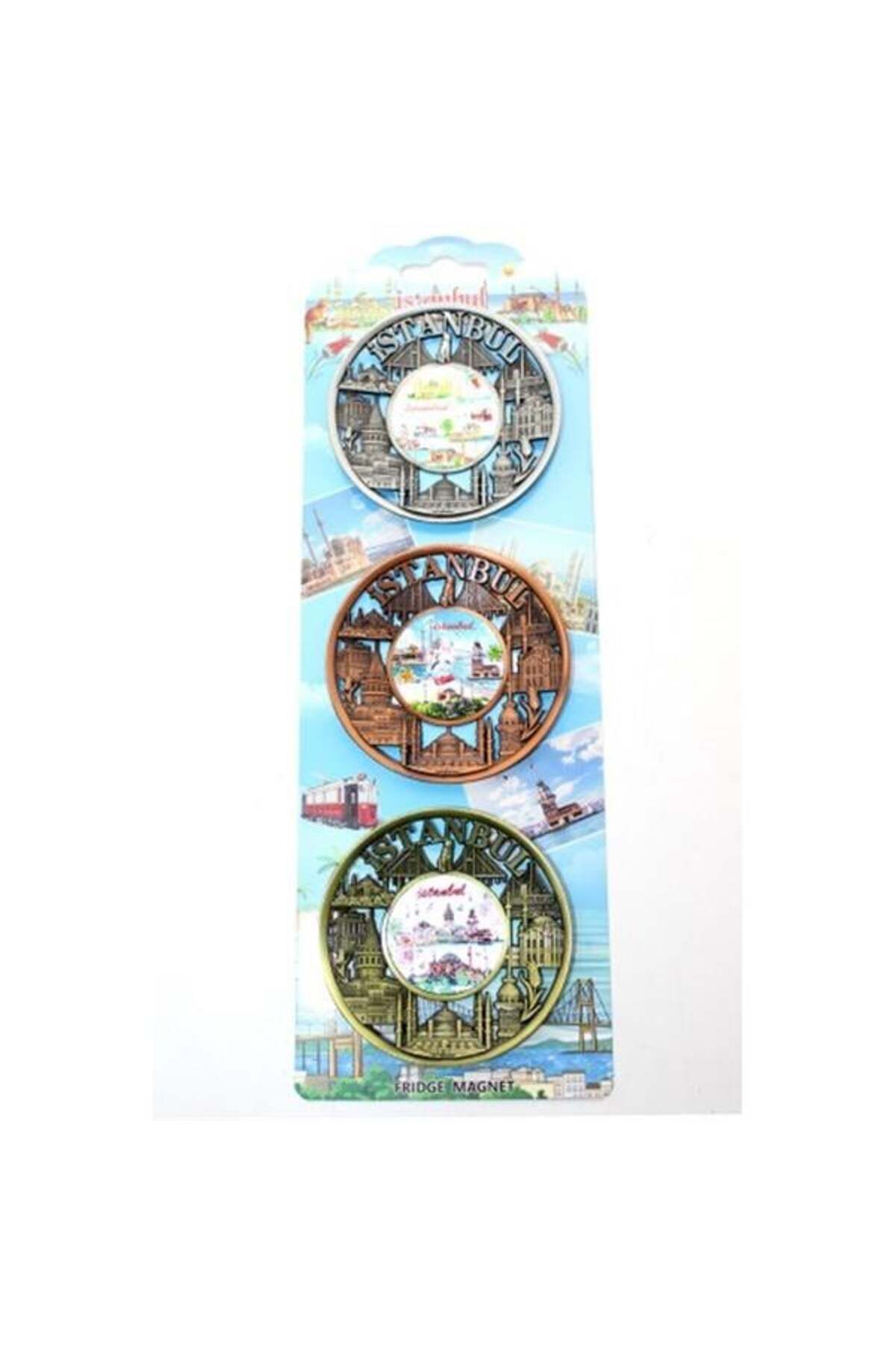 feifei İstanbul Temalı Metal Magnet 3'Lü Set Model 2