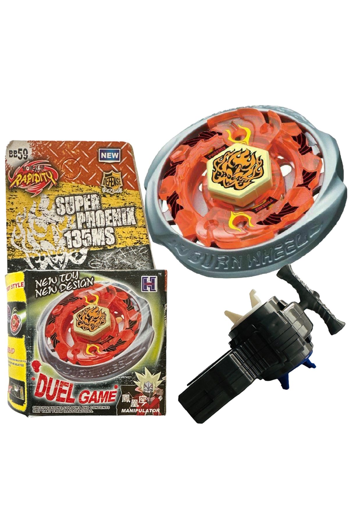 RAPIDITY BB59 BEYBLADE METAL FUSION Burn Fireblaze Phoenix TOPAÇ HEDİYE OYUNCAK