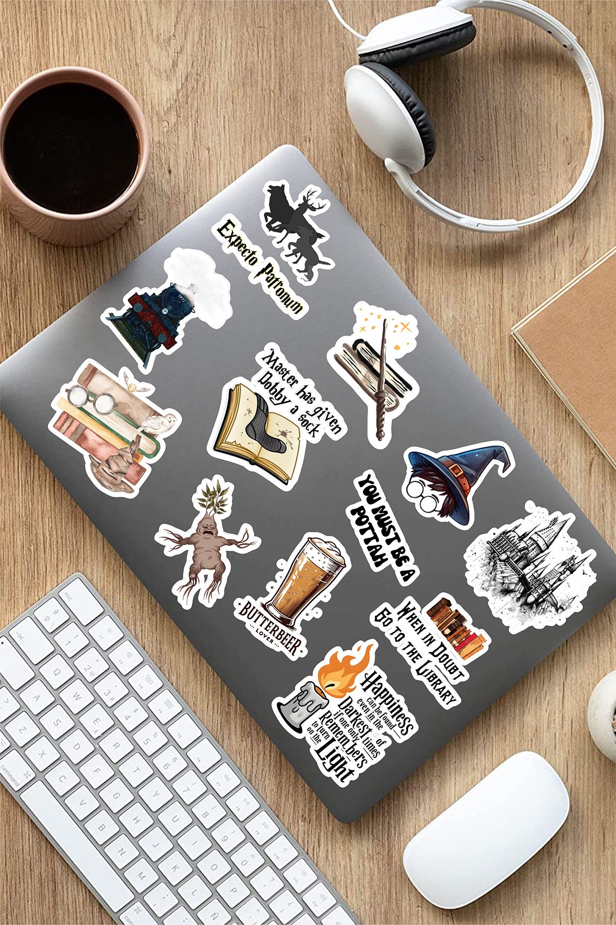 AR Sticker Set De Autocolante Pentru Laptop, Notebook, Tabletă, 9 Piese Harry Potter - One Size