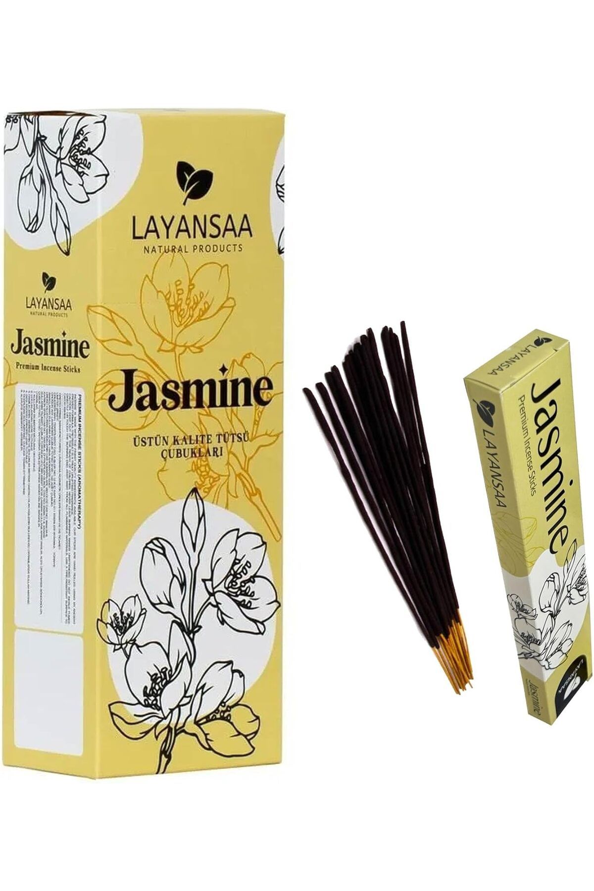 STOREMAX htpshopmx Yasemin (Jasmine) Kokusu Özel Aroma Kokusu Agarbatti Arınma 20 Adet 1 Paket Çubuk Tüts