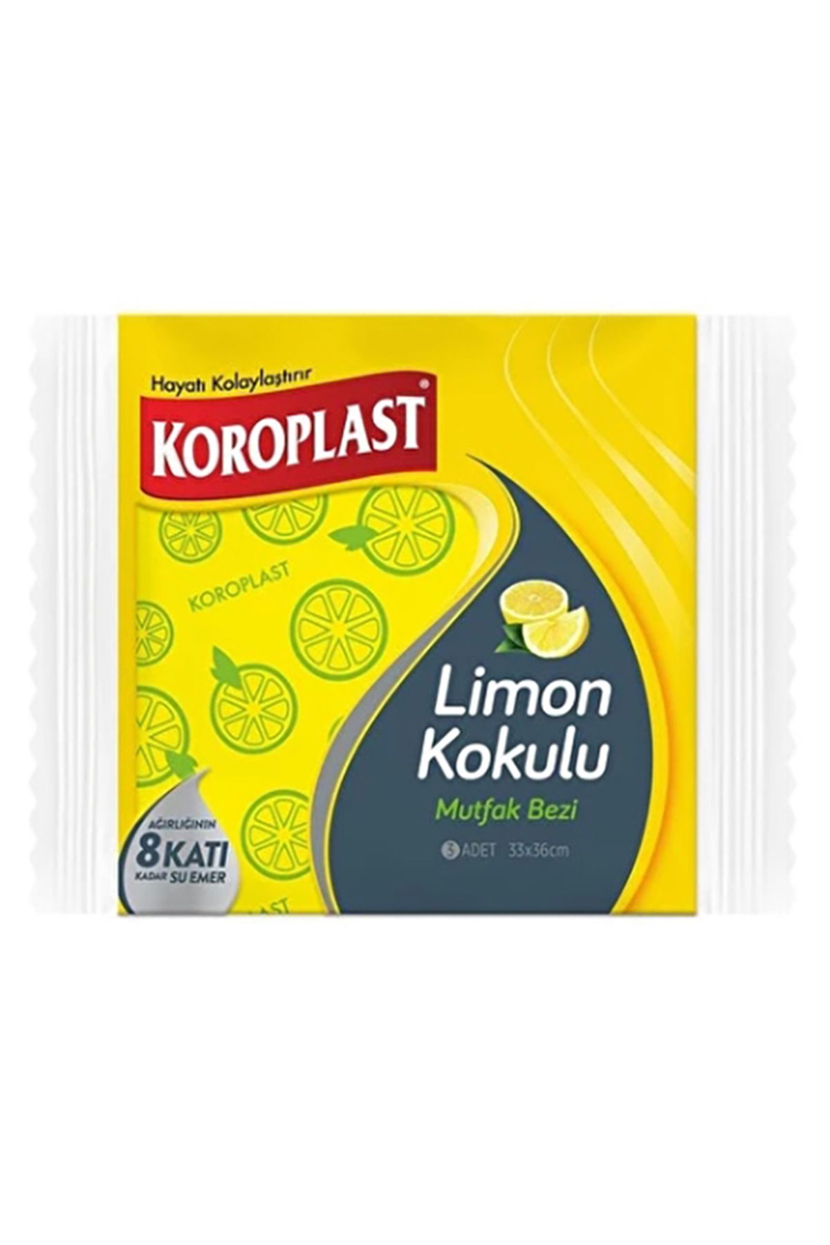 Kamdu Koroplast 33x36cm Limon Kokulu Mutfak Bezi 3'lü