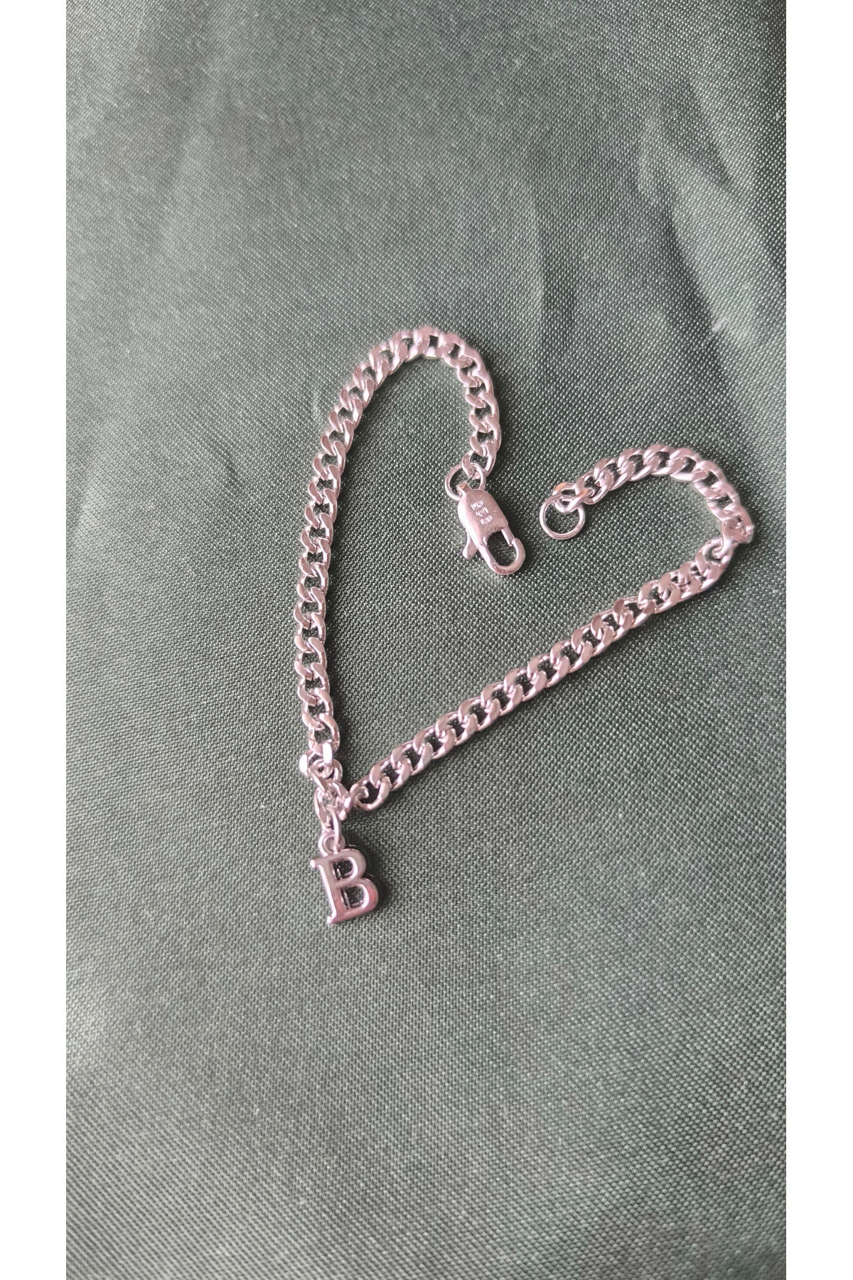 anadolusilver Oynar Harfli, Gurmet Zincir Bileklik 3,6 Mm - Italyan Model - 925 Ayar Gümüş Bileklik görsel 3