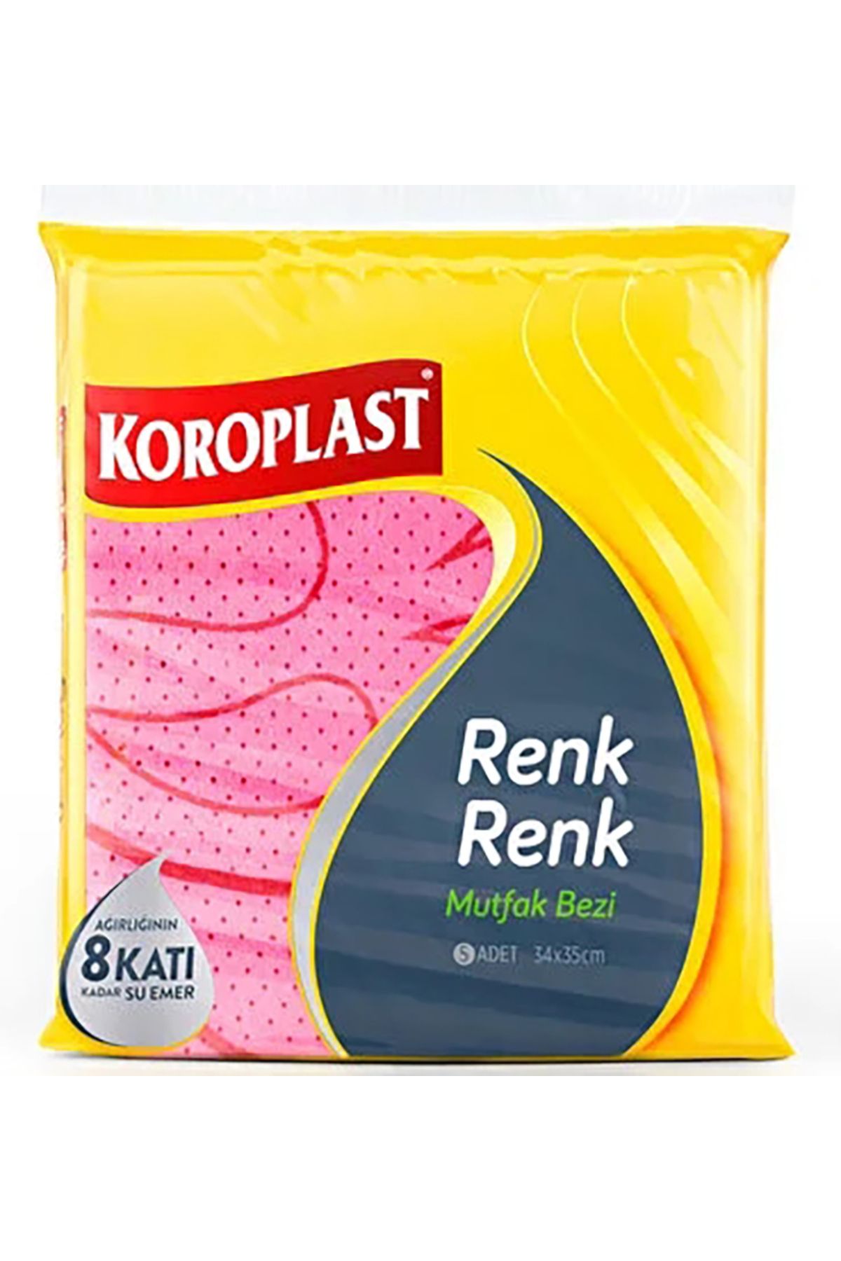 Kamdu Koroplast 1 Adet 34x35cm Renk Renk Mutfak Bezi 5'li