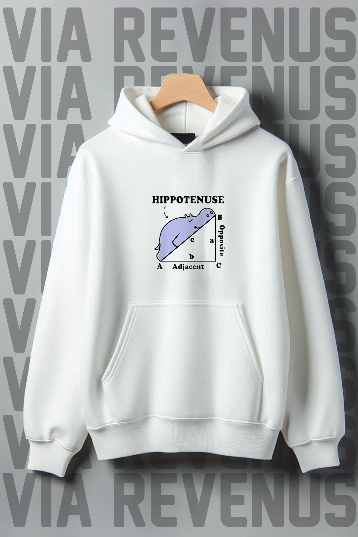 Vordevia Hippotenuse Baskılı Kapüşonlu Sweatshirt