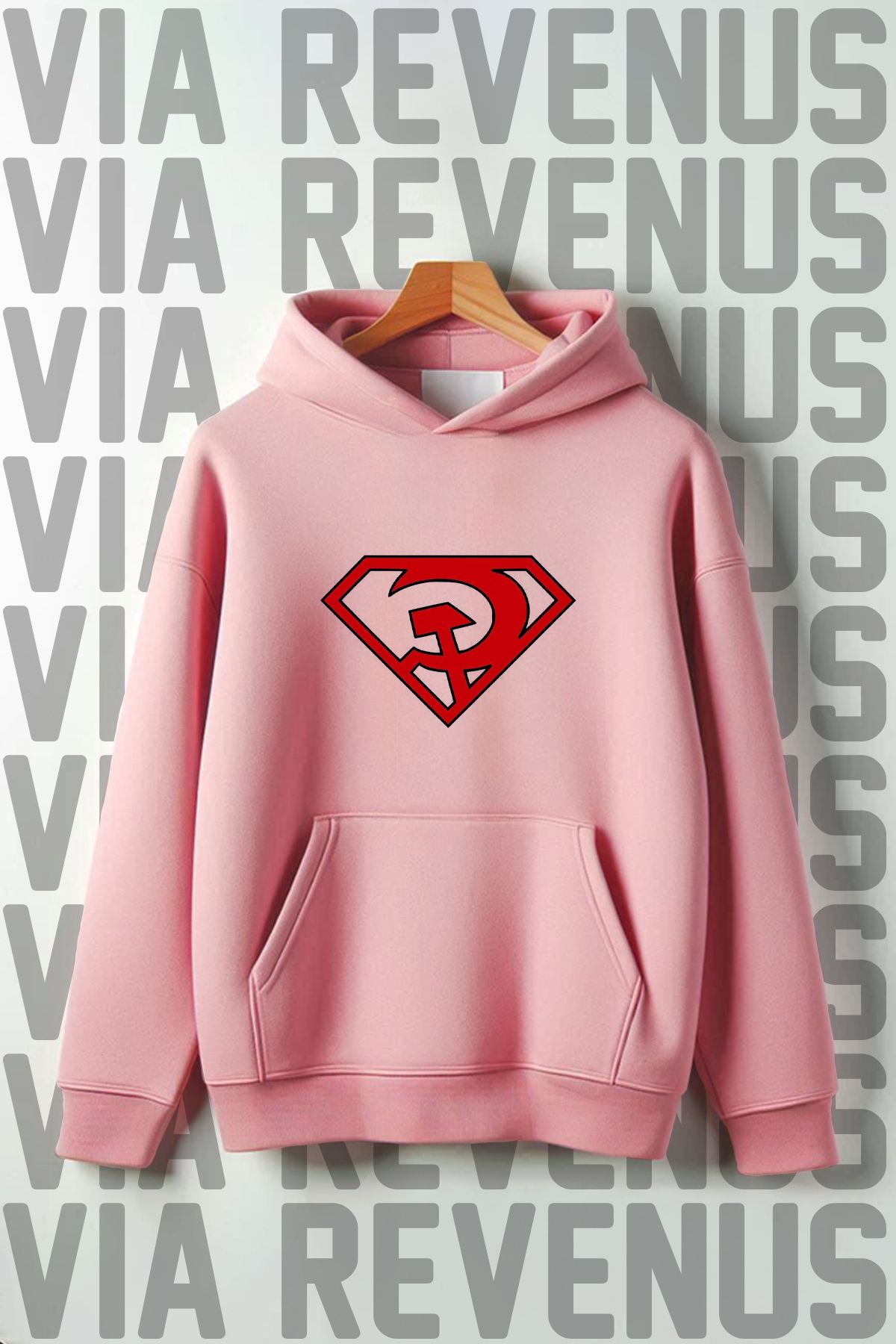 Vordevia Orak Çekiç Baskılı Kapüşonlu Sweatshirt