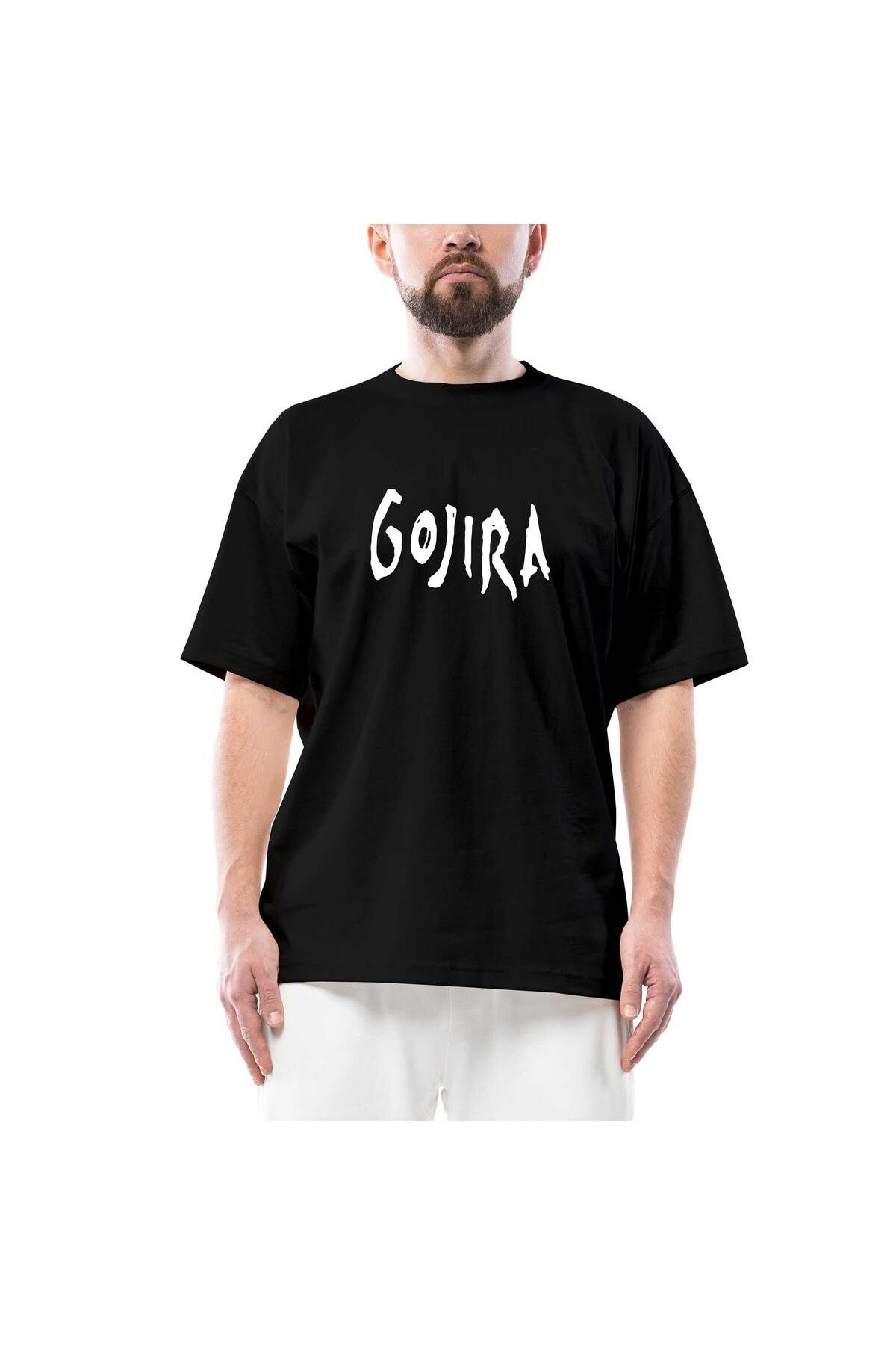 Z zepplin Gojira Logo Oversize Siyah Tişört