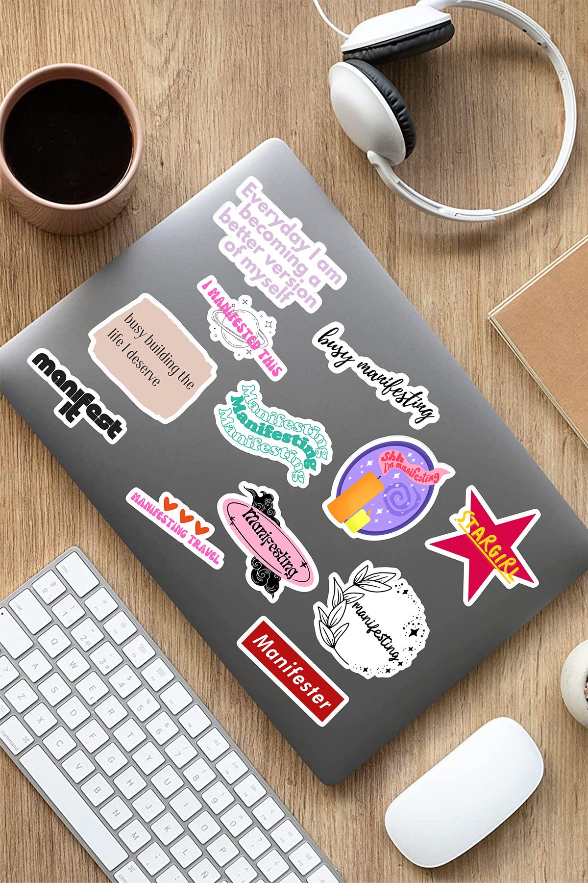 AR Sticker Mental Art Sanat Temalı Laptop Notebook Tablet Sticker Set 20