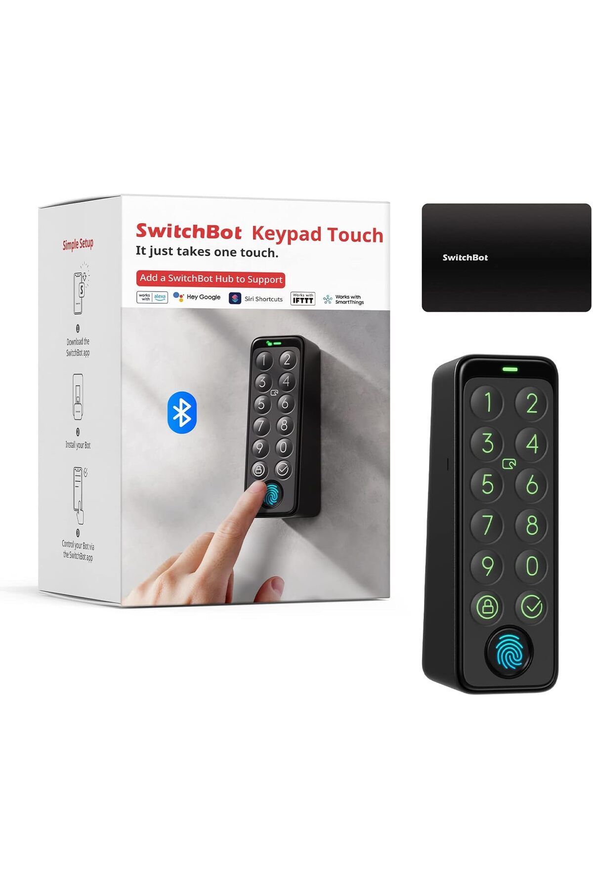 SwitchBot-Smart Keypad Touch for SwitchBot Lock Fingerprint Keyless Home Entry IP65 Waterproof 1