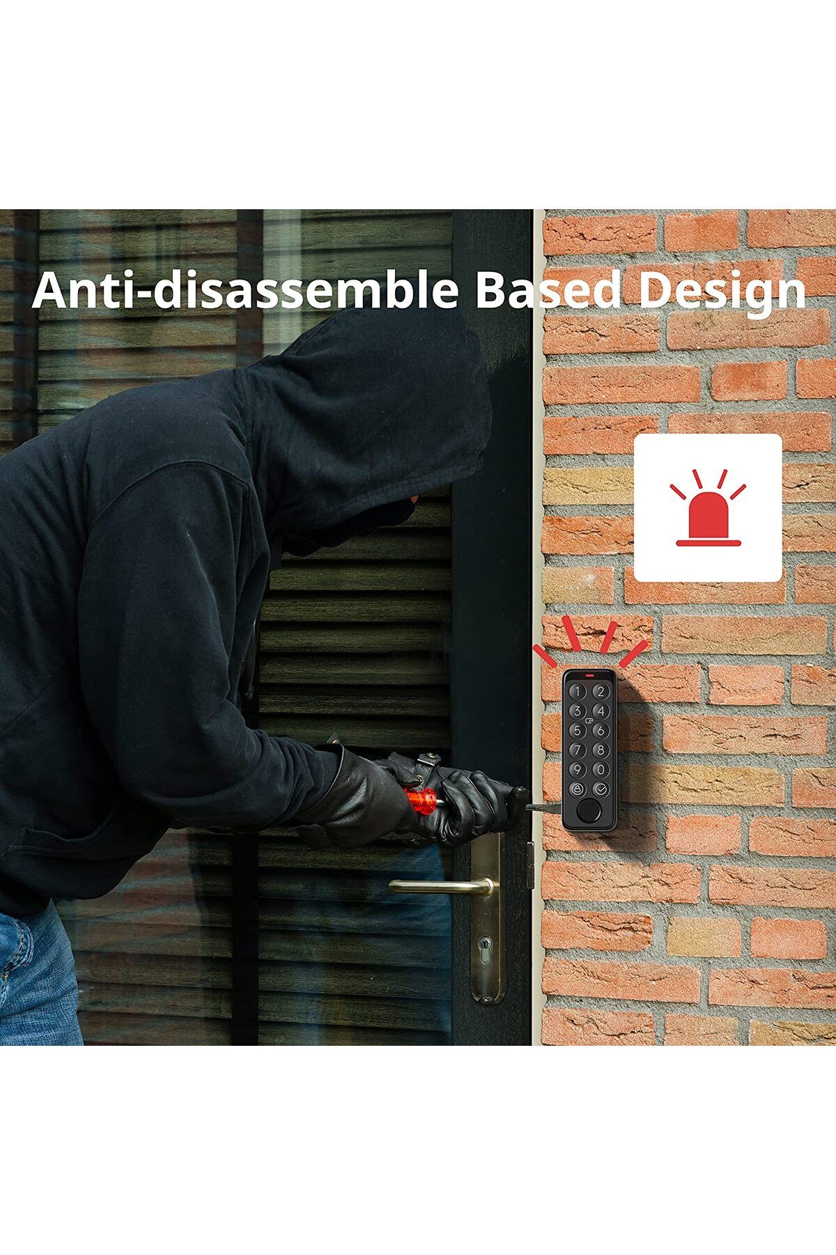 SwitchBot-Smart Keypad Touch for SwitchBot Lock Fingerprint Keyless Home Entry IP65 Waterproof 8