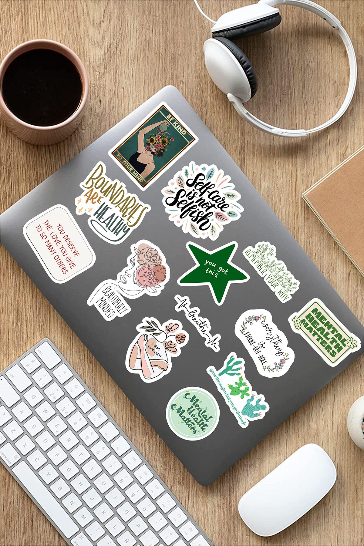 AR Sticker Mental Art Sanat Temalı Laptop Notebook Tablet Sticker Set 9