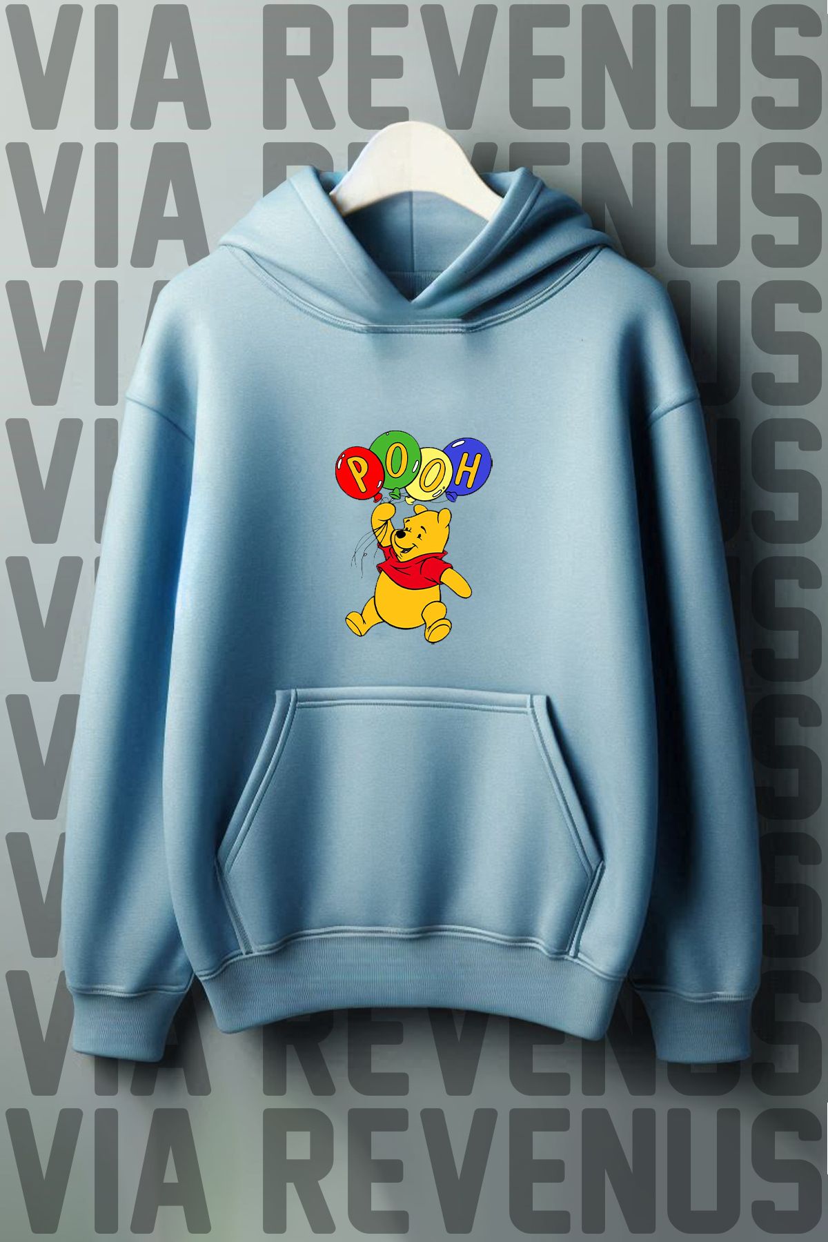 Vordevia Winnie The Pooh Baskılı Kapüşonlu Sweatshirt