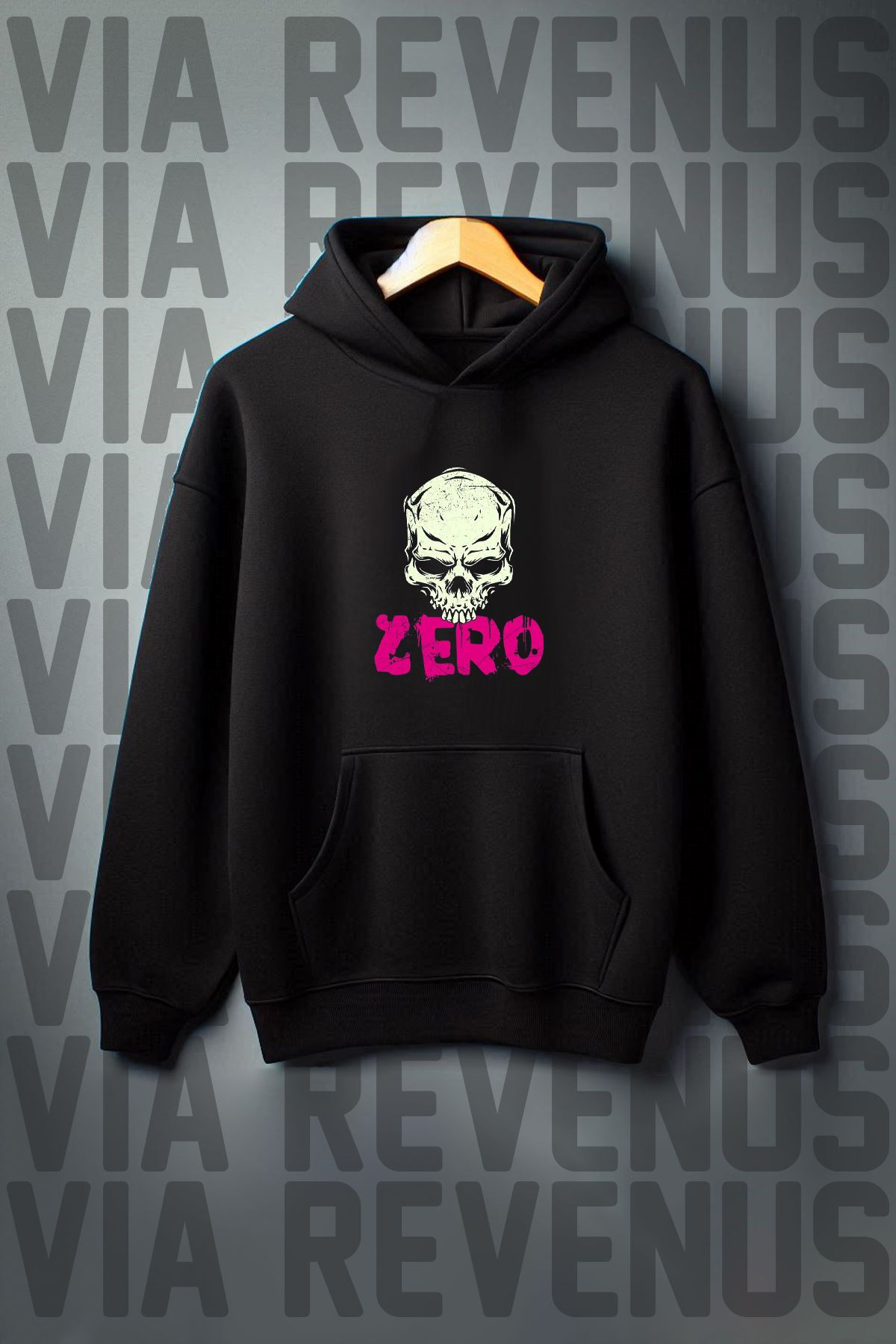 Vordevia Zero Baskılı Kapüşonlu Sweatshirt