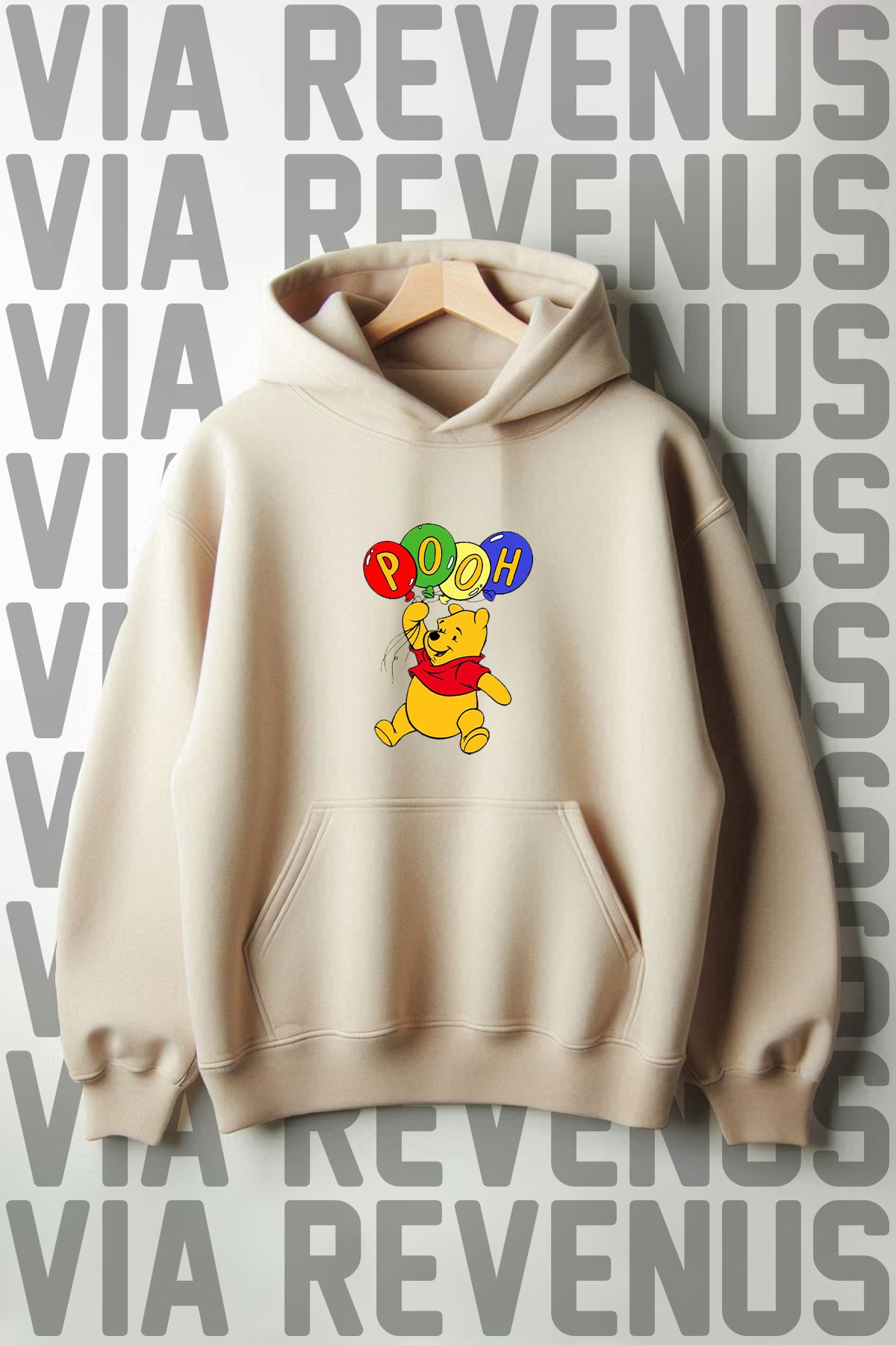 Vordevia Winnie The Pooh Baskılı Kapüşonlu Sweatshirt