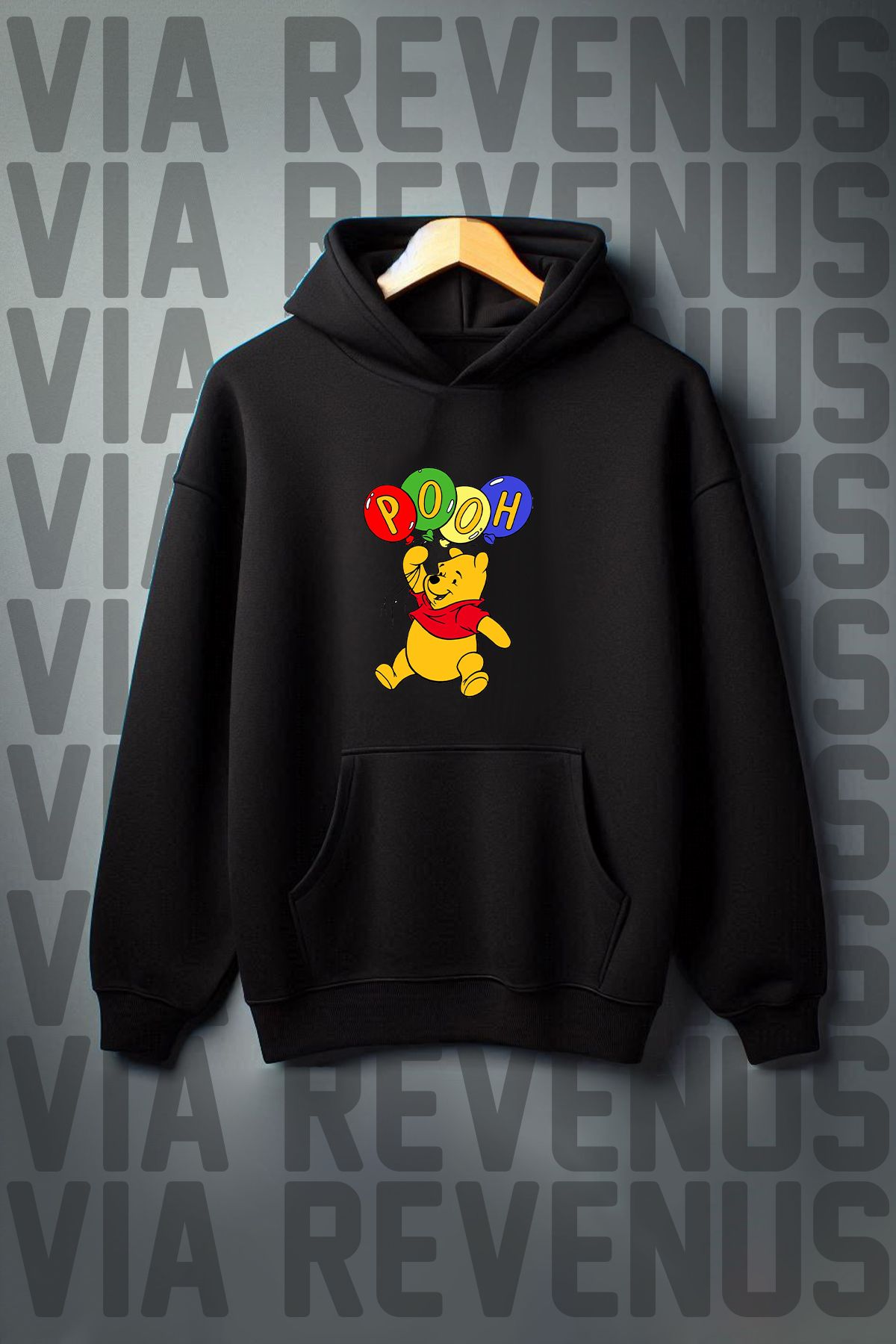 Vordevia Winnie The Pooh Baskılı Kapüşonlu Sweatshirt