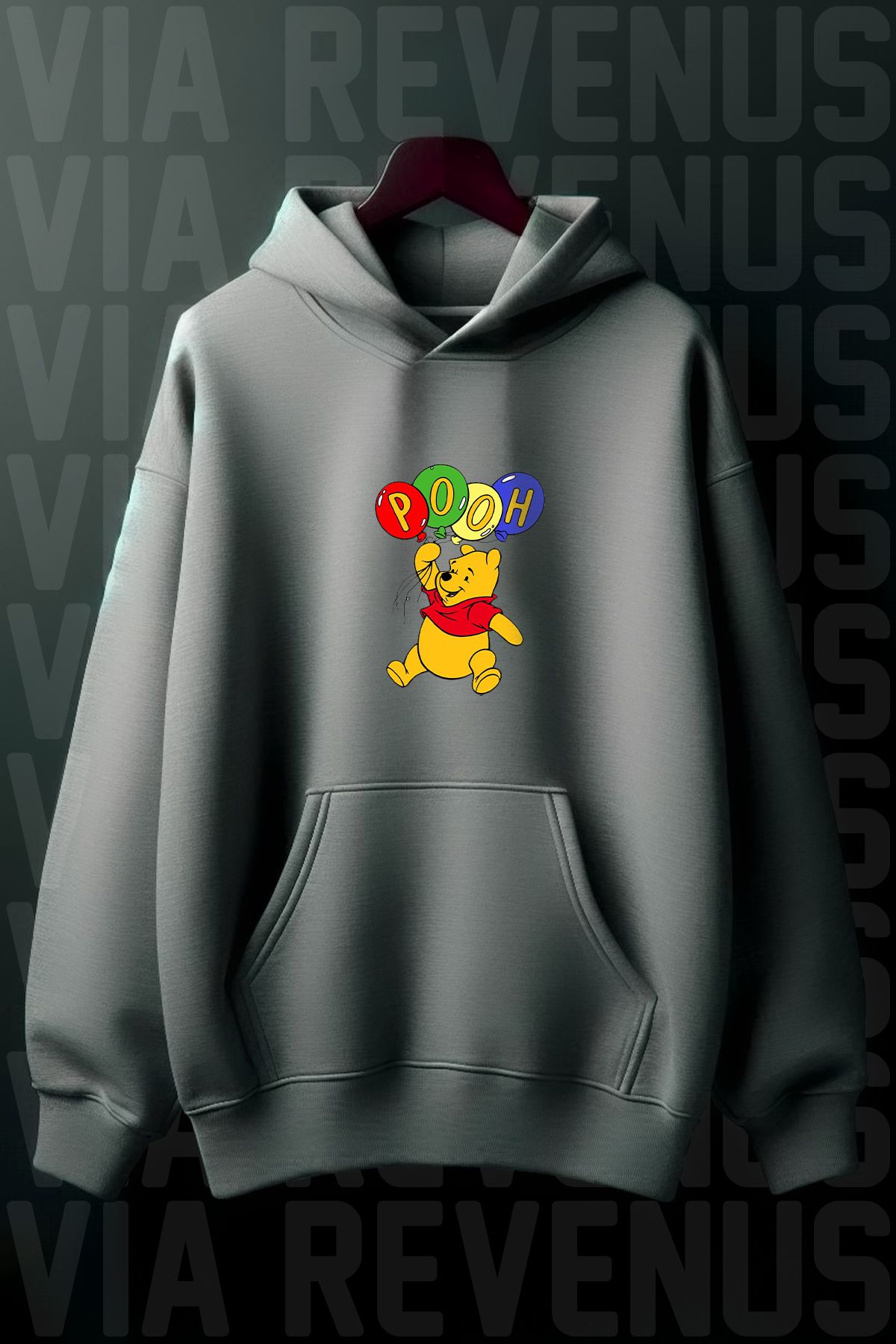 Vordevia Winnie The Pooh Baskılı Kapüşonlu Sweatshirt