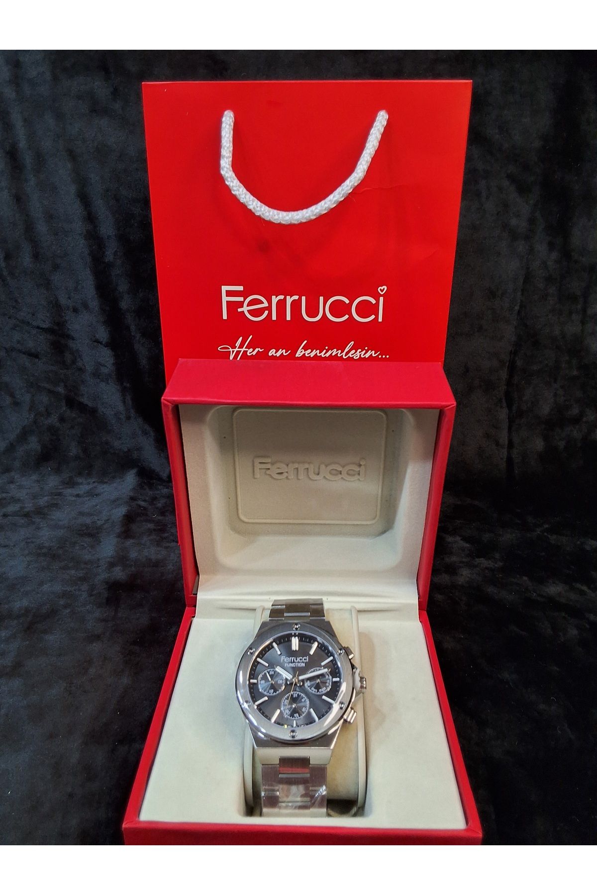 Ferrucci FERRUCCİ FCF 0530M.01 ORİJİNAL ÇELİK AKTİF FONKSİYONLU ERKEK KOL SAATİ