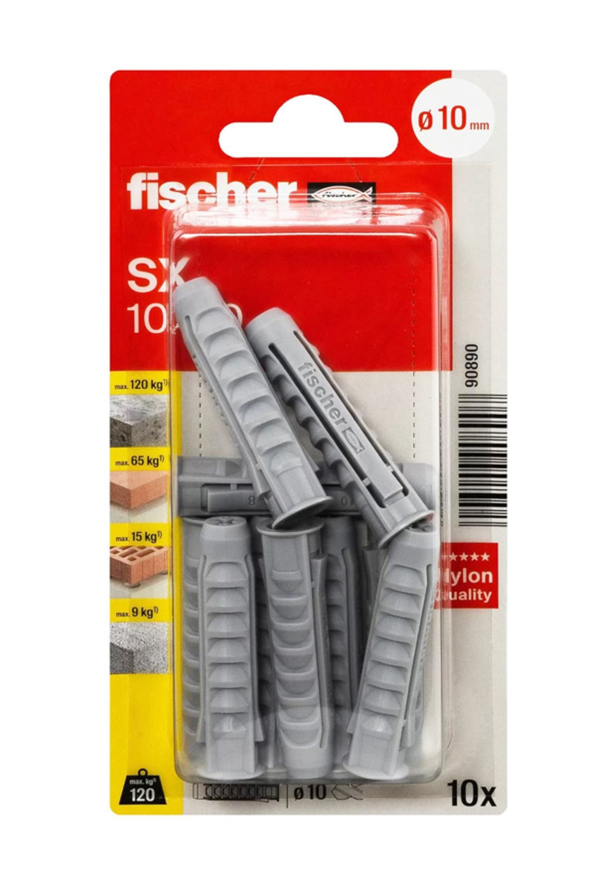 Fischer 10x50mm Kalorifer ve Ağır Yük Dübeli 10 Adet 90890 Boşluk dübeli