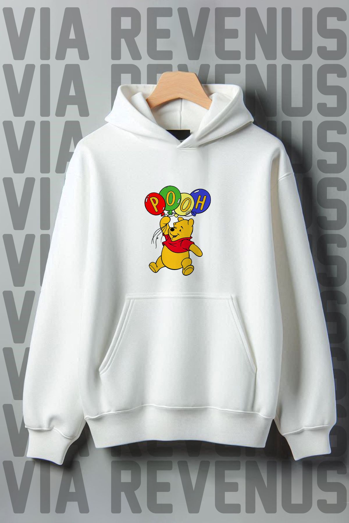 Vordevia Winnie The Pooh Baskılı Kapüşonlu Sweatshirt