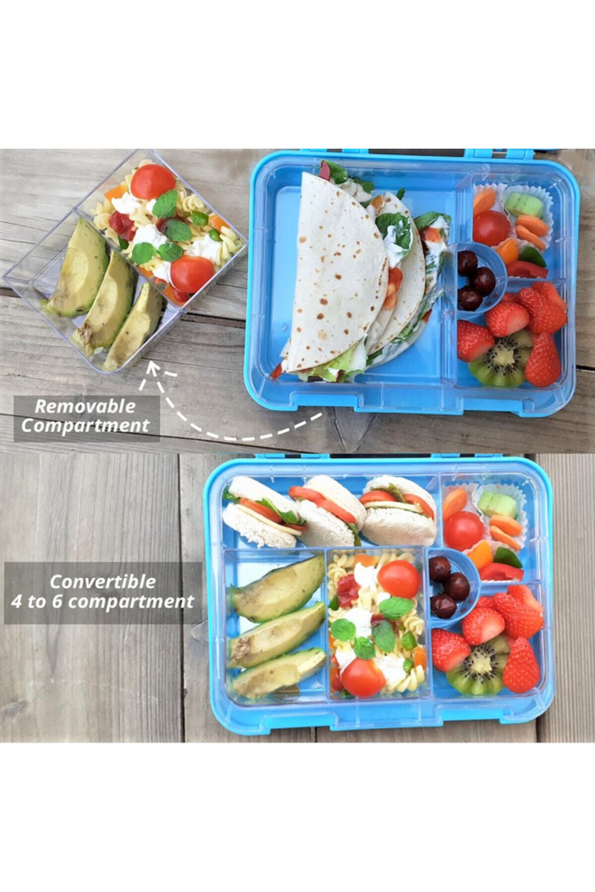 Eazy Kids-Eazy Kids Bento Boxes wt Insulated Lunch Bag Combo - Jawsome Shark Blue 5