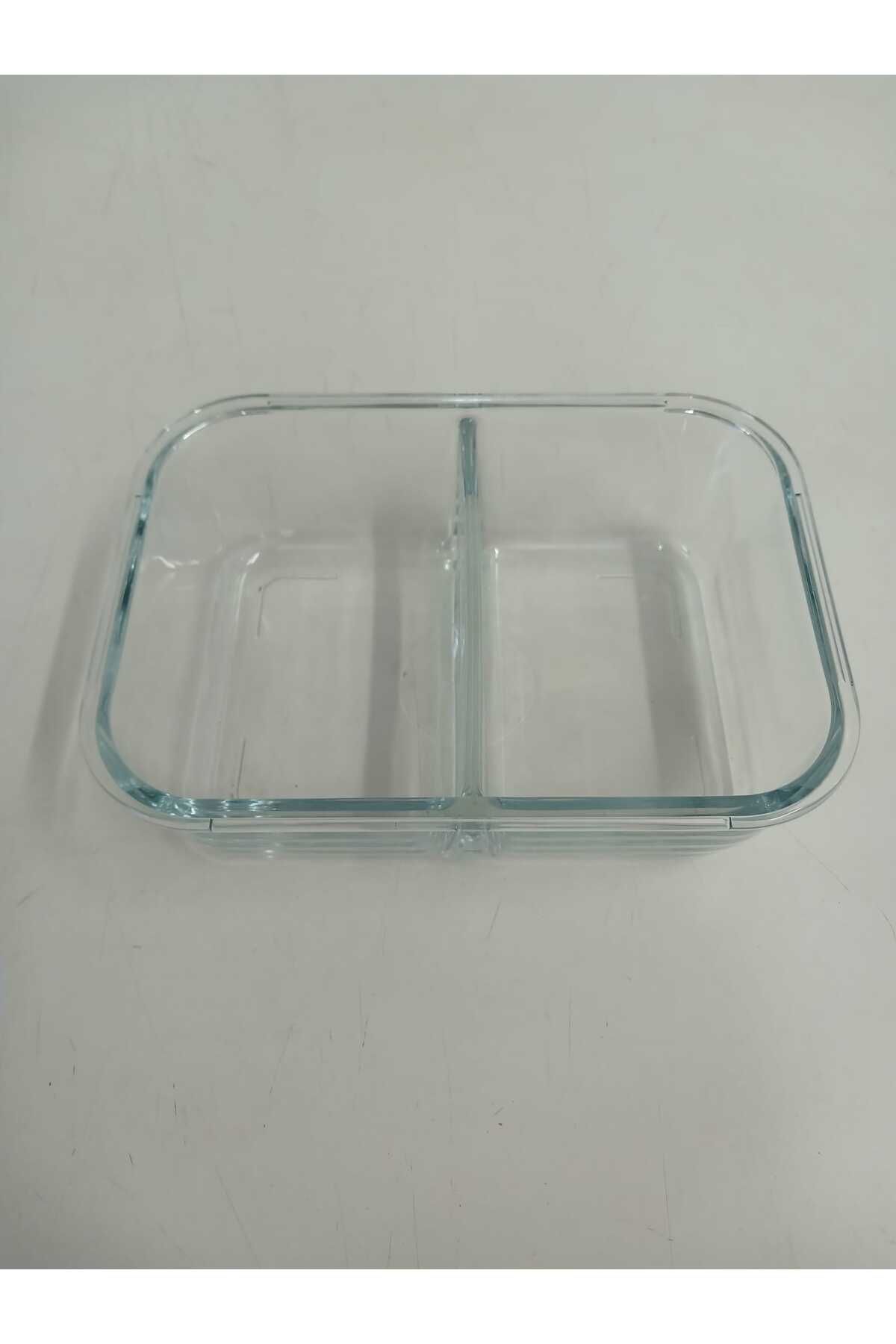 LAV-Feyzade Fresco Two Section Ziplock Glass Storage Container Set of 3 1120Cc Rectangular (Frs-297) 5